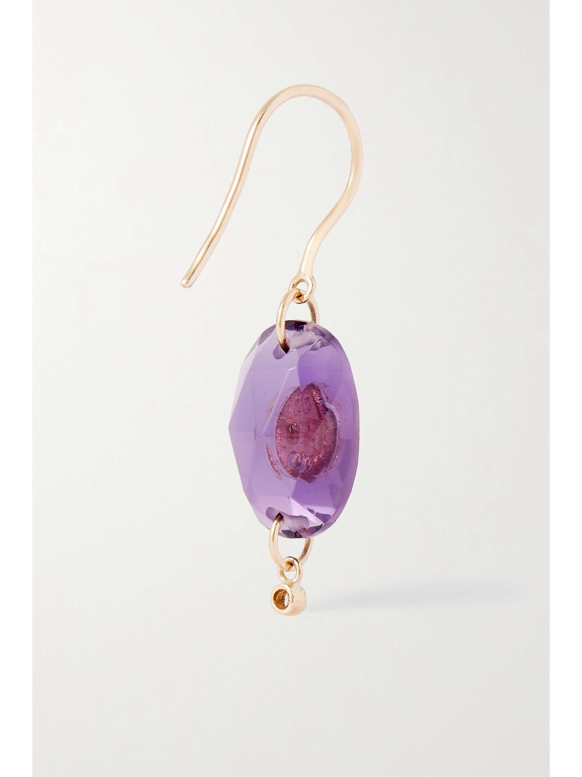 PASCALE MONVOISIN Souad 9-karat gold, amethyst and diamond single earring