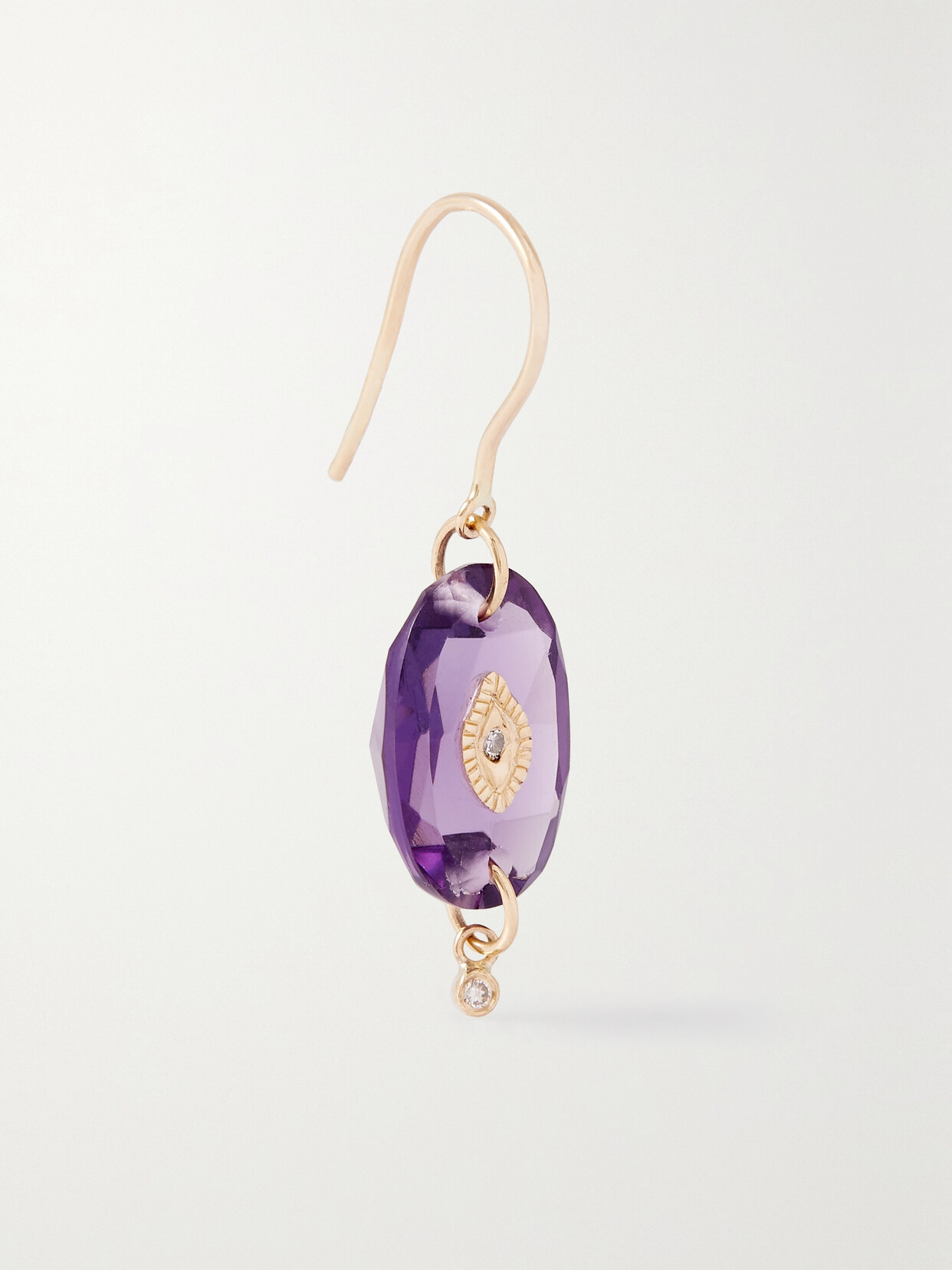 Pascale Monvoisin Souad 9-karat Gold, Amethyst And Diamond Single Earring