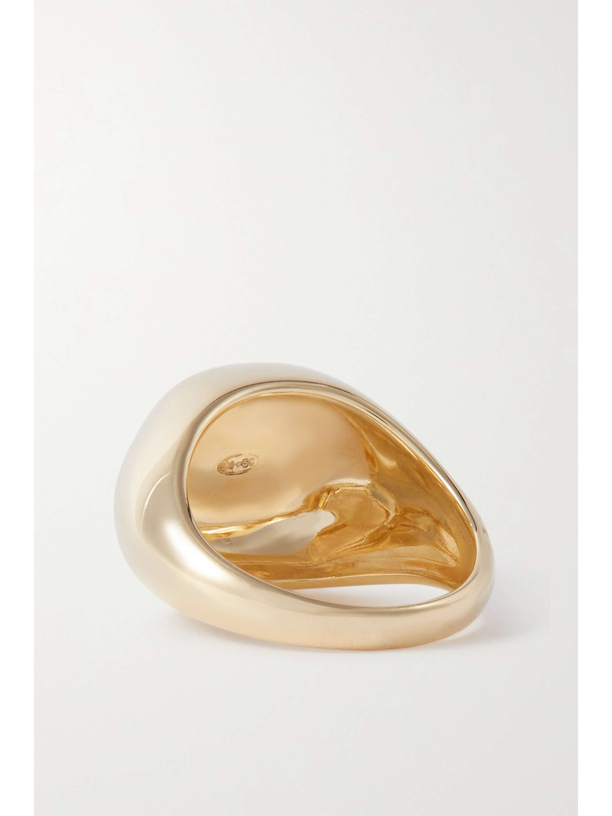 PASCALE MONVOISIN Louise 9-karat yellow and white gold diamond signet ring