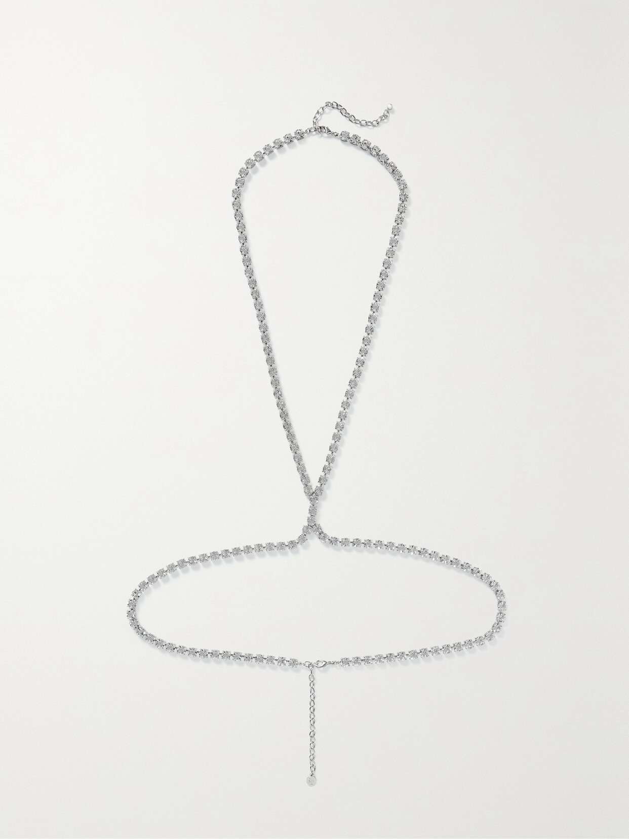 LELET NY - Silver-tone Swarovski Crystal Body Chain - one size