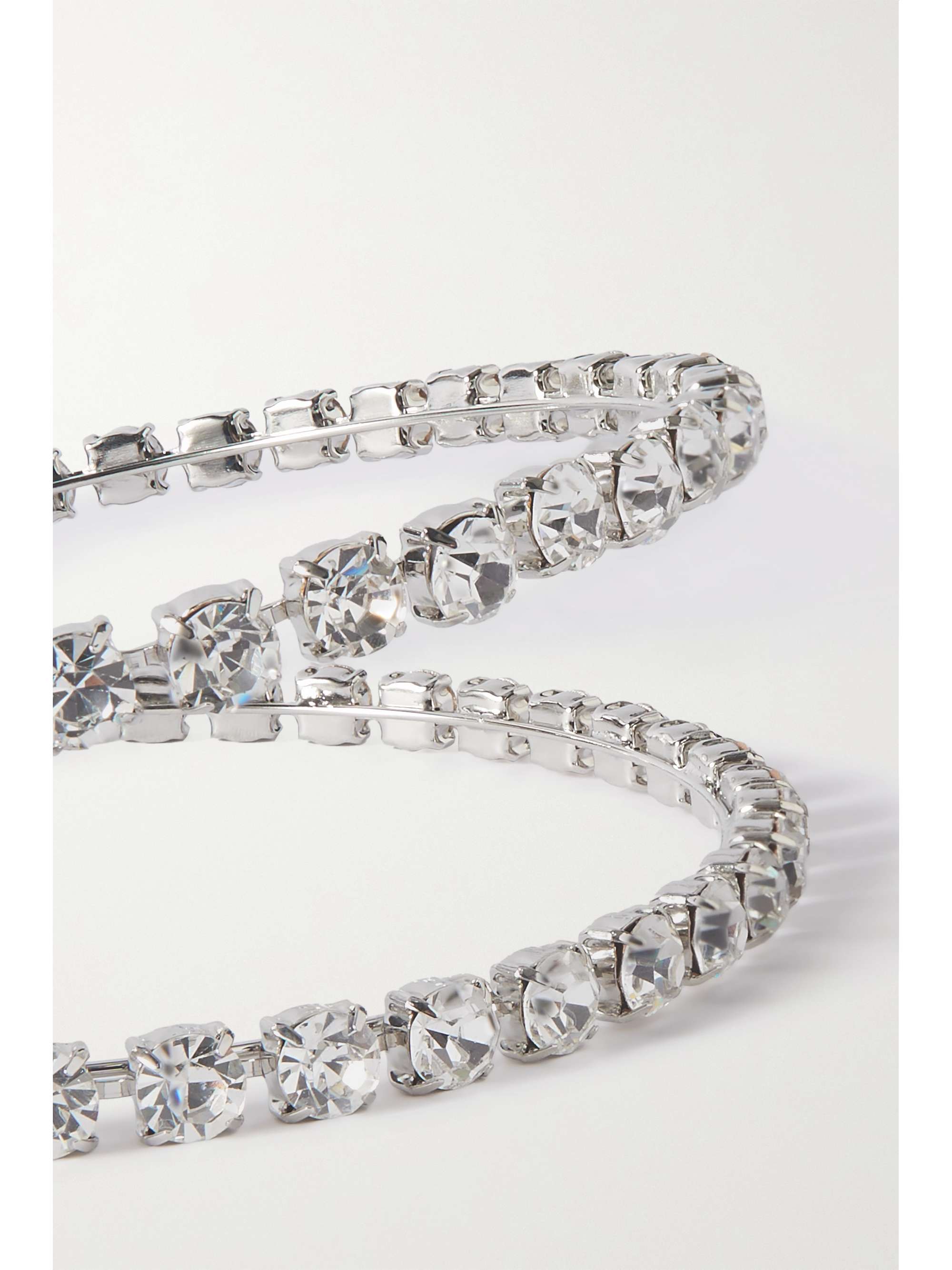 LELET NY Double Strand silberfarbener Haarreif mit Swarovski-Kristallen