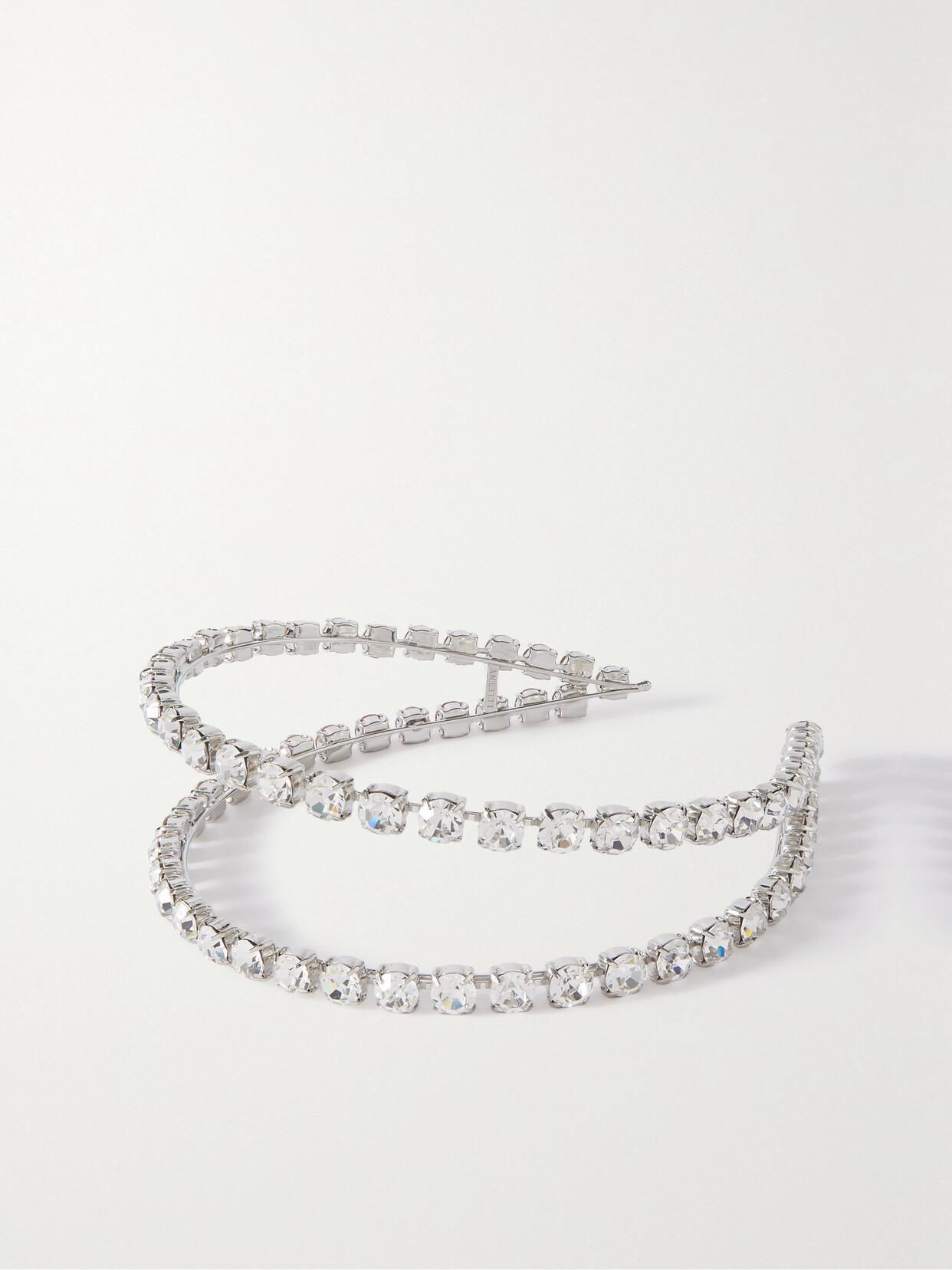 LELET NY - Double Strand Silver-tone Swarovski Crystal Headband - one size