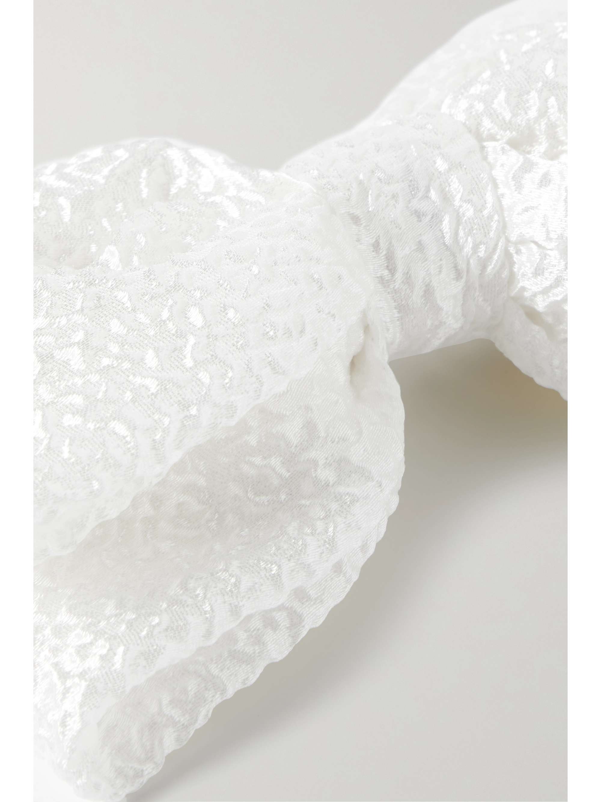 LELET NY Sara hammered silk-satin hair clip