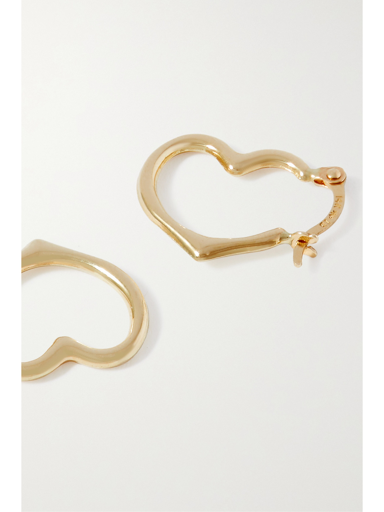 Loren Stewart Heart Feels 14-karat Gold Hoop Earrings In Gold
