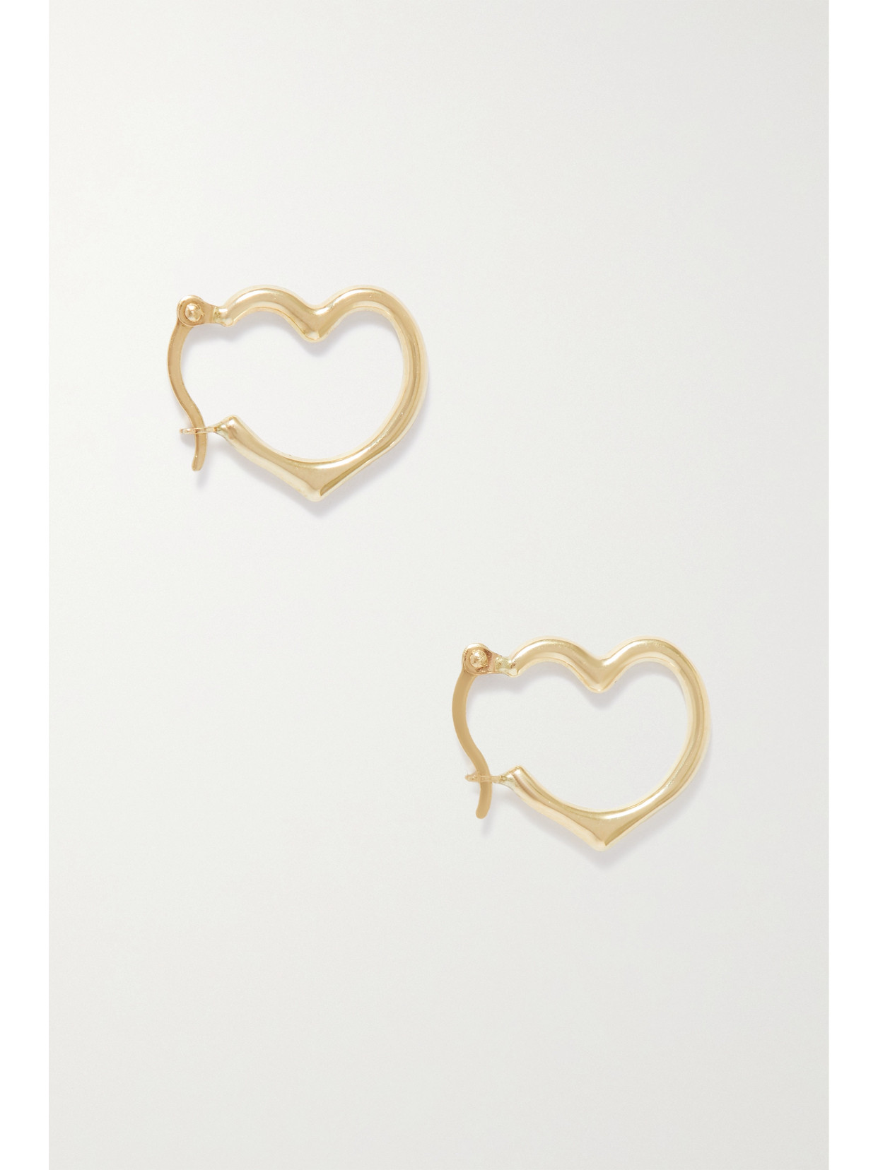 Loren Stewart - Heart Feels 14-karat Gold Hoop Earrings - One size