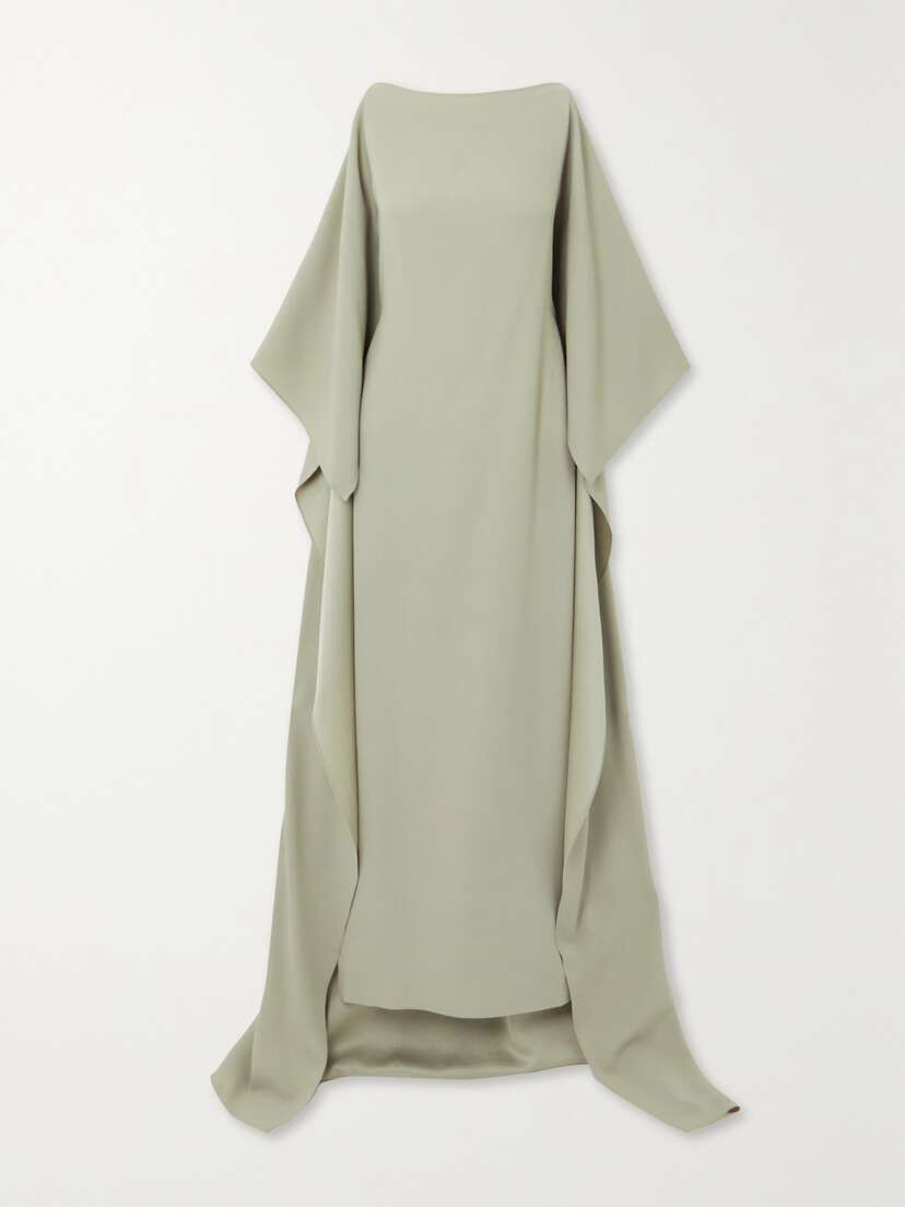 Taller Marmo Leggera Cape-effect Crepe Gown