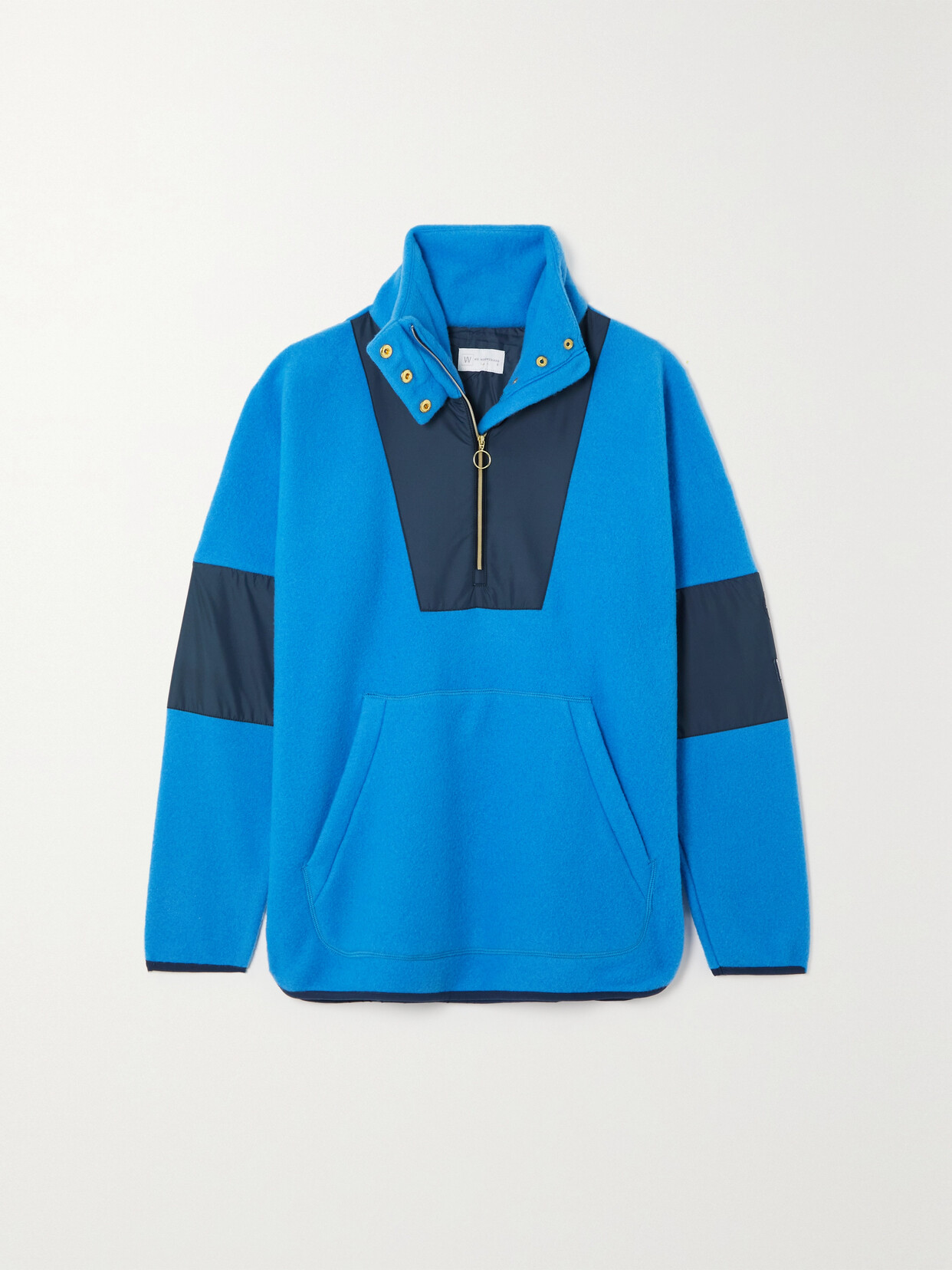 We Norwegians - Faerder Shell-trimmed Merino Wool-blend Sweater - Blue