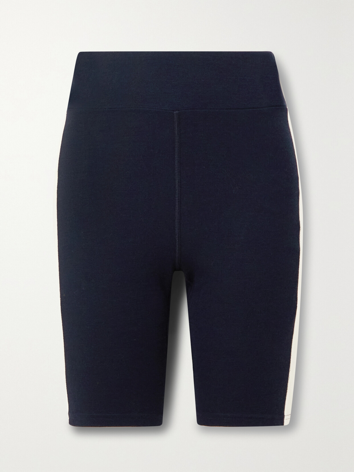 We Norwegians Lindesnes Two-tone Merino Wool-blend Piqué Biker Shorts