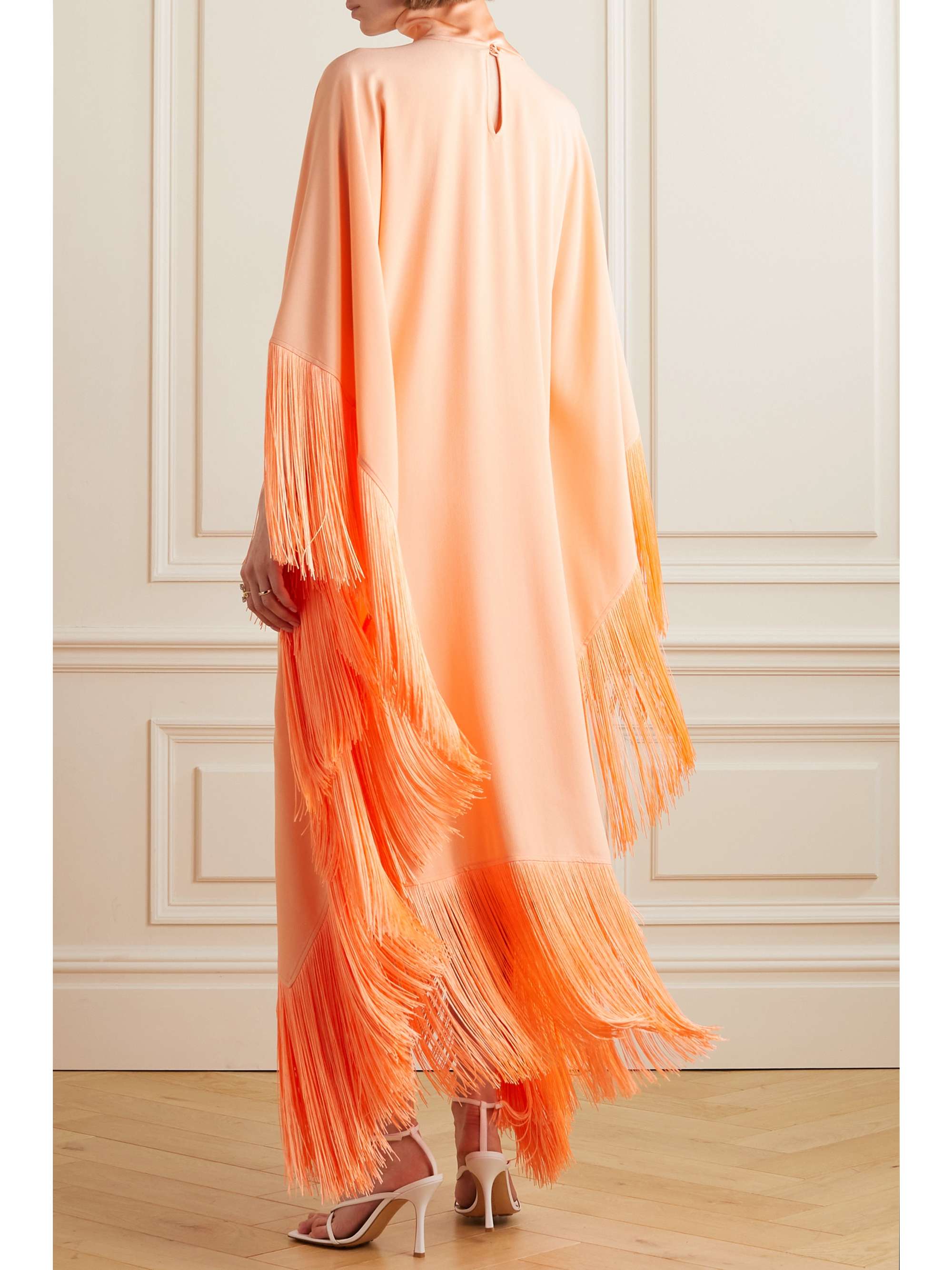 TALLER MARMO Mrs Ross fringed crepe kaftan