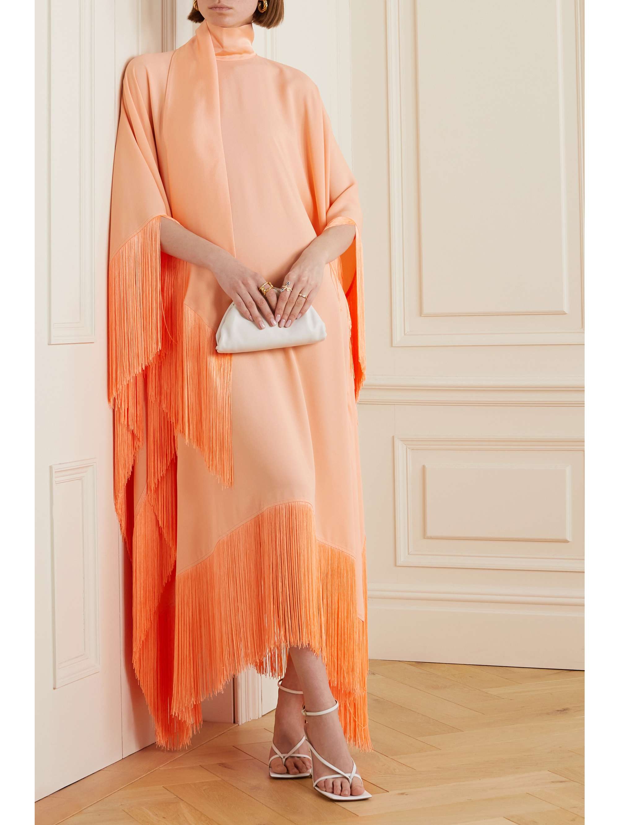 TALLER MARMO Mrs Ross fringed crepe kaftan