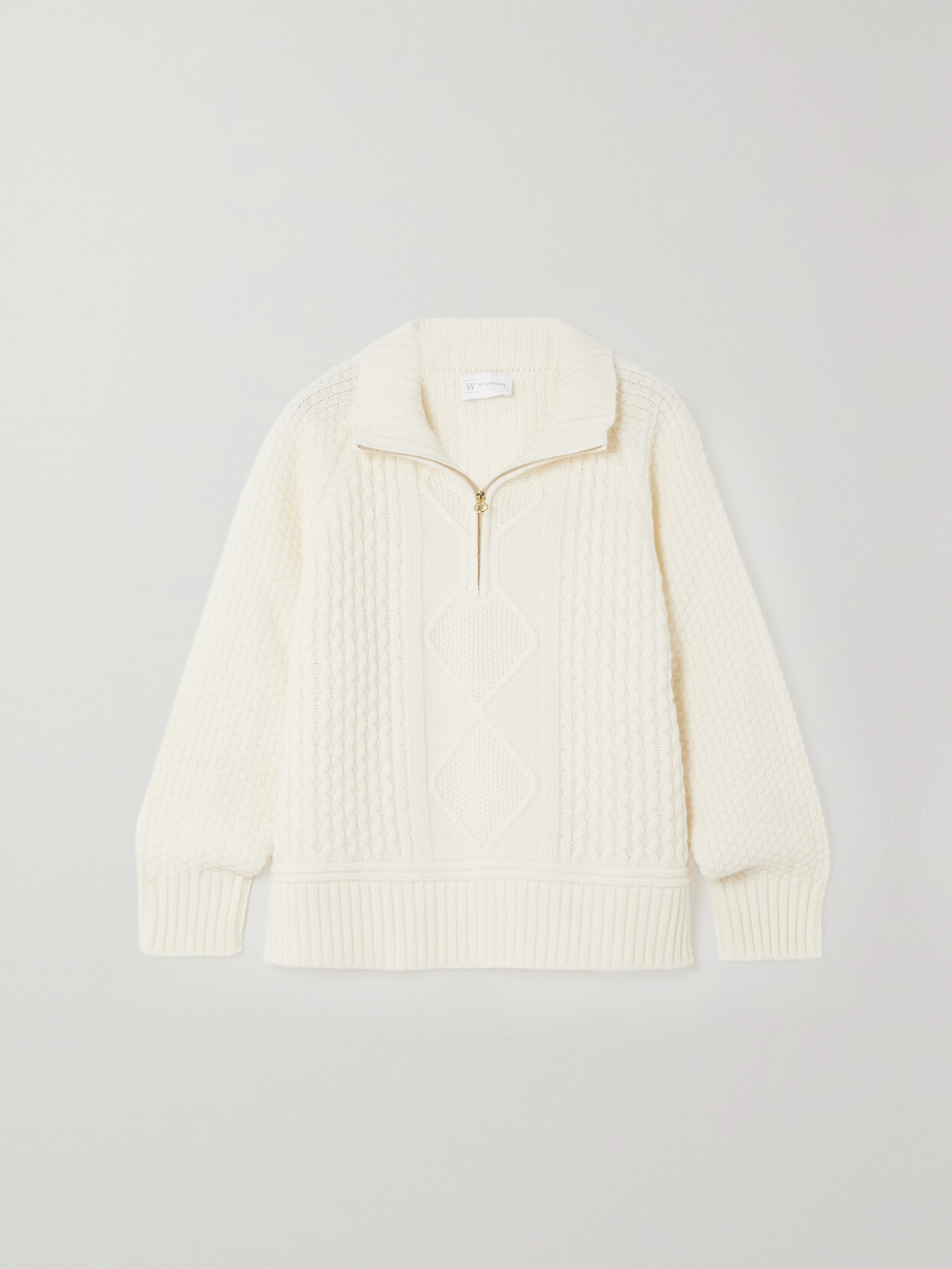 We Norwegians - Kvitholmen Cable-knit Merino Wool And Cashmere-blend Sweater - White