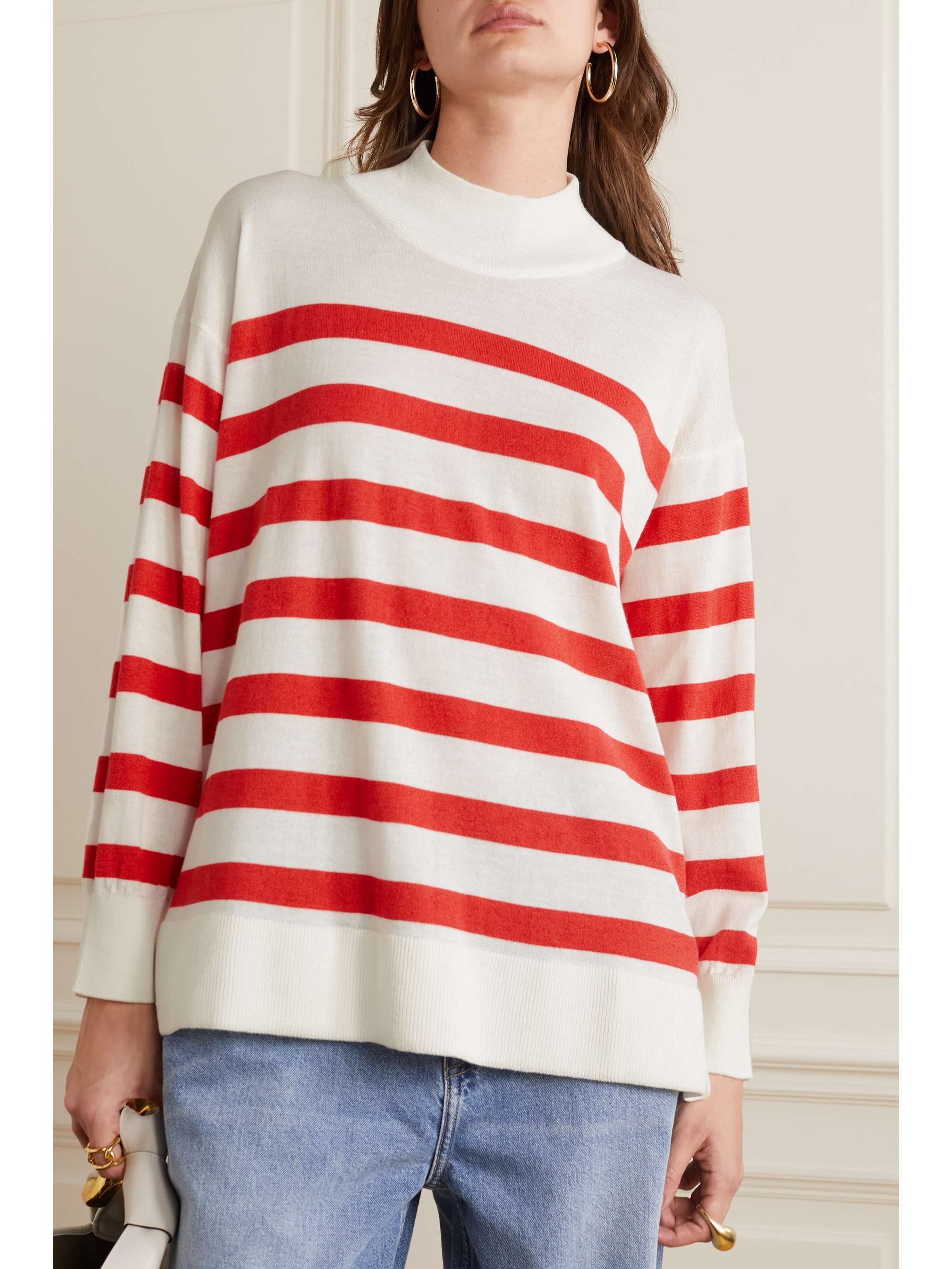 WE NORWEGIANS Hjellestad striped merino wool and cotton-blend sweater