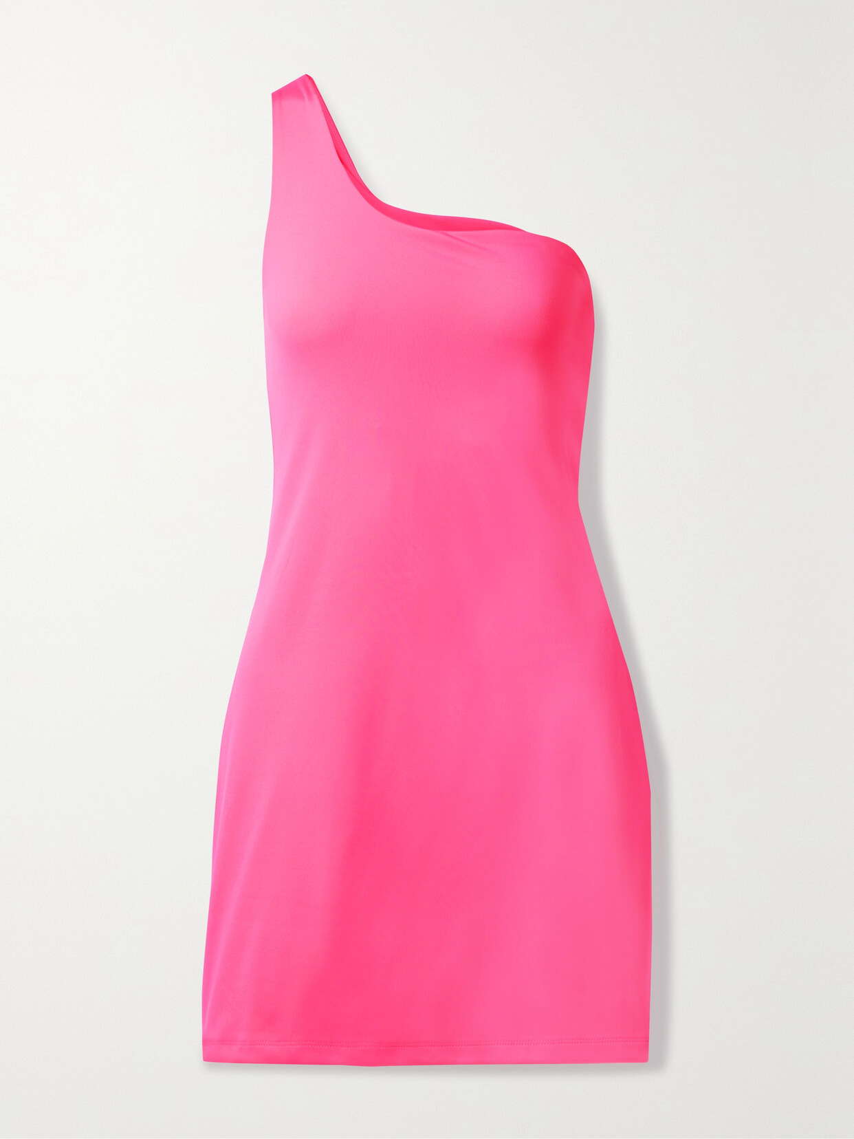 Girlfriend Collective - + Net Sustain Bianca One-shoulder Stretch Recycled-jersey Tennis Dress - Pink