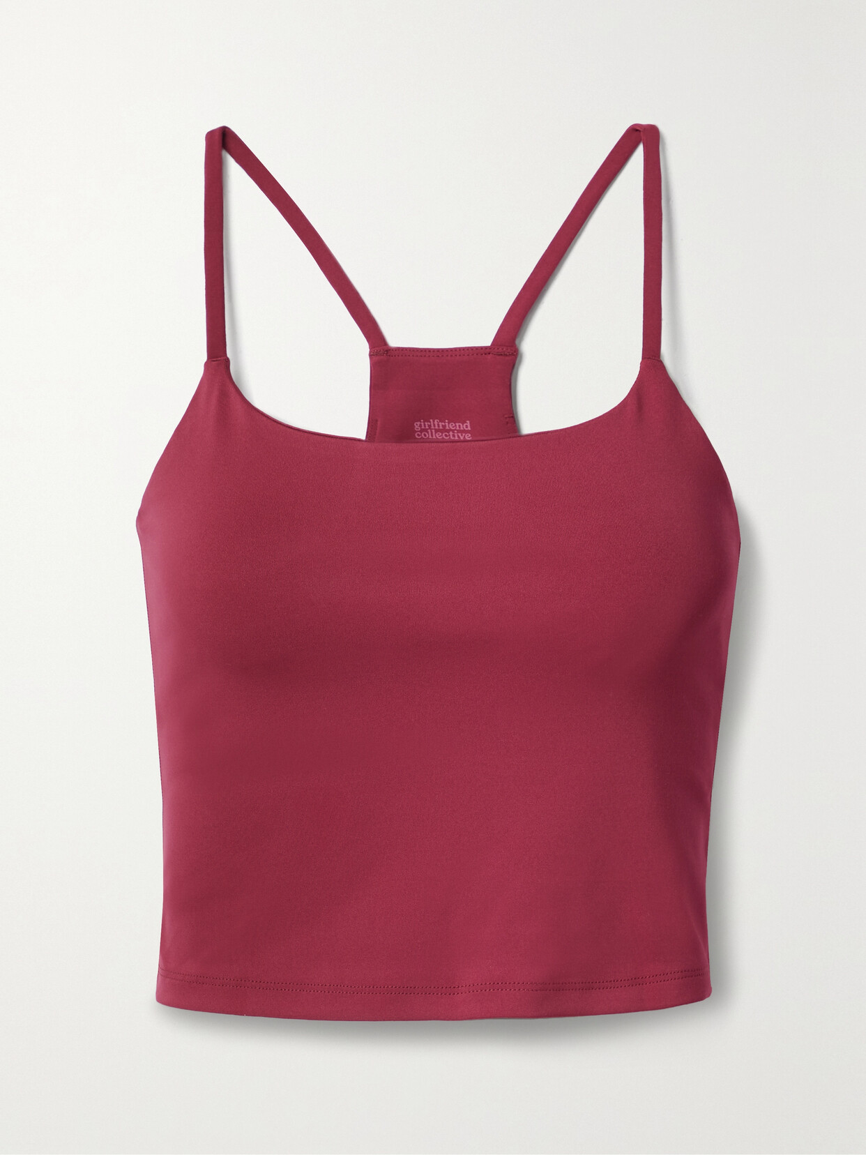 Girlfriend Collective - Willa Cropped Stretch Recycled Tank - Burgundy