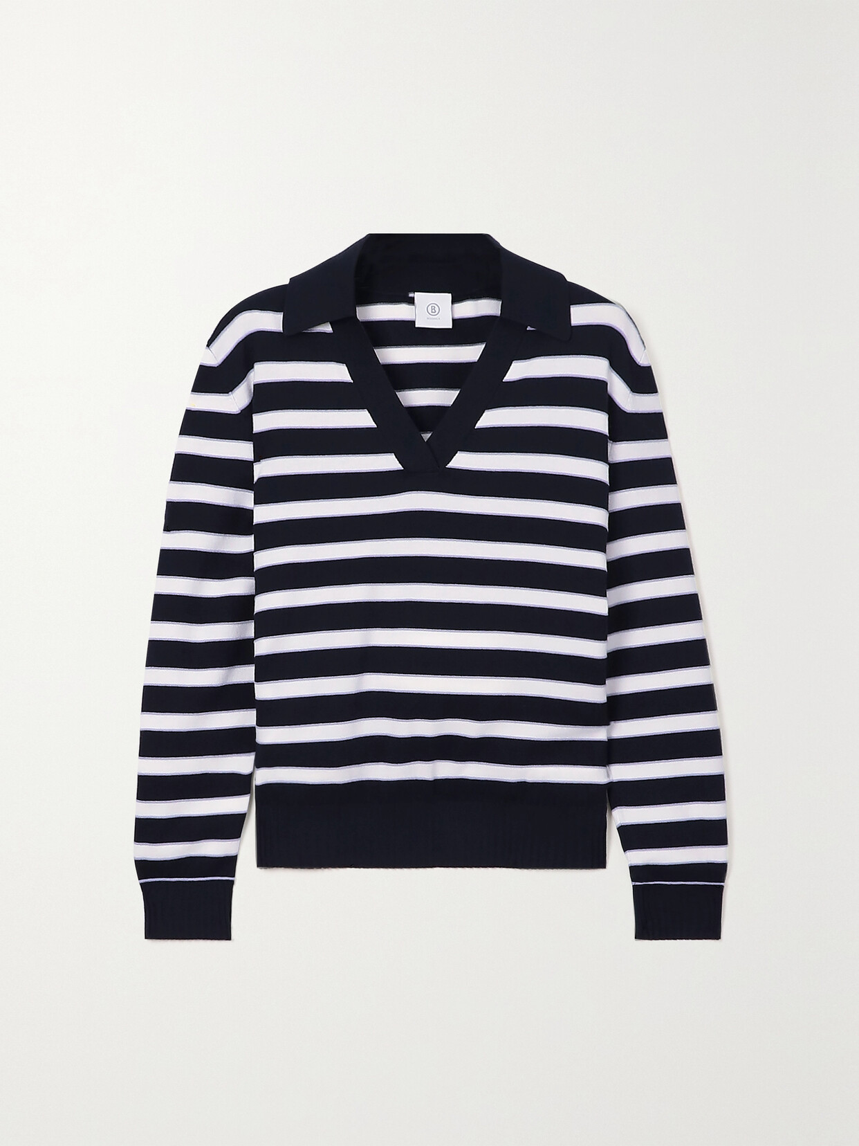 Bogner - Alma Striped Knitted Sweater - Black