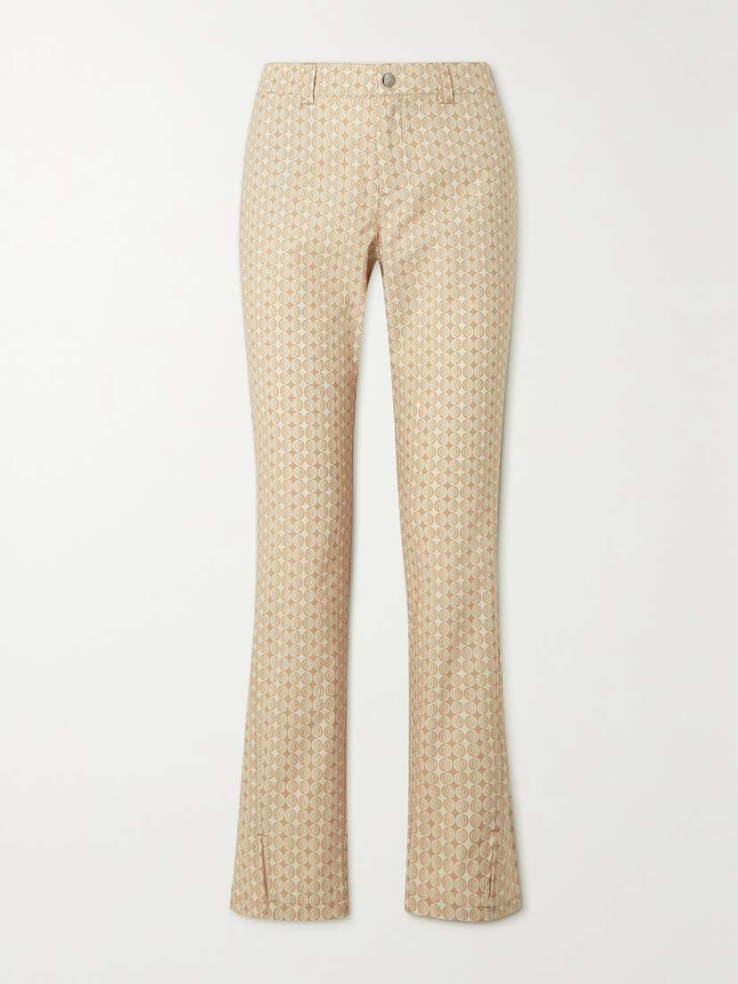 Bogner Tesja Cropped Printed Shell Straight-leg Golf Pants