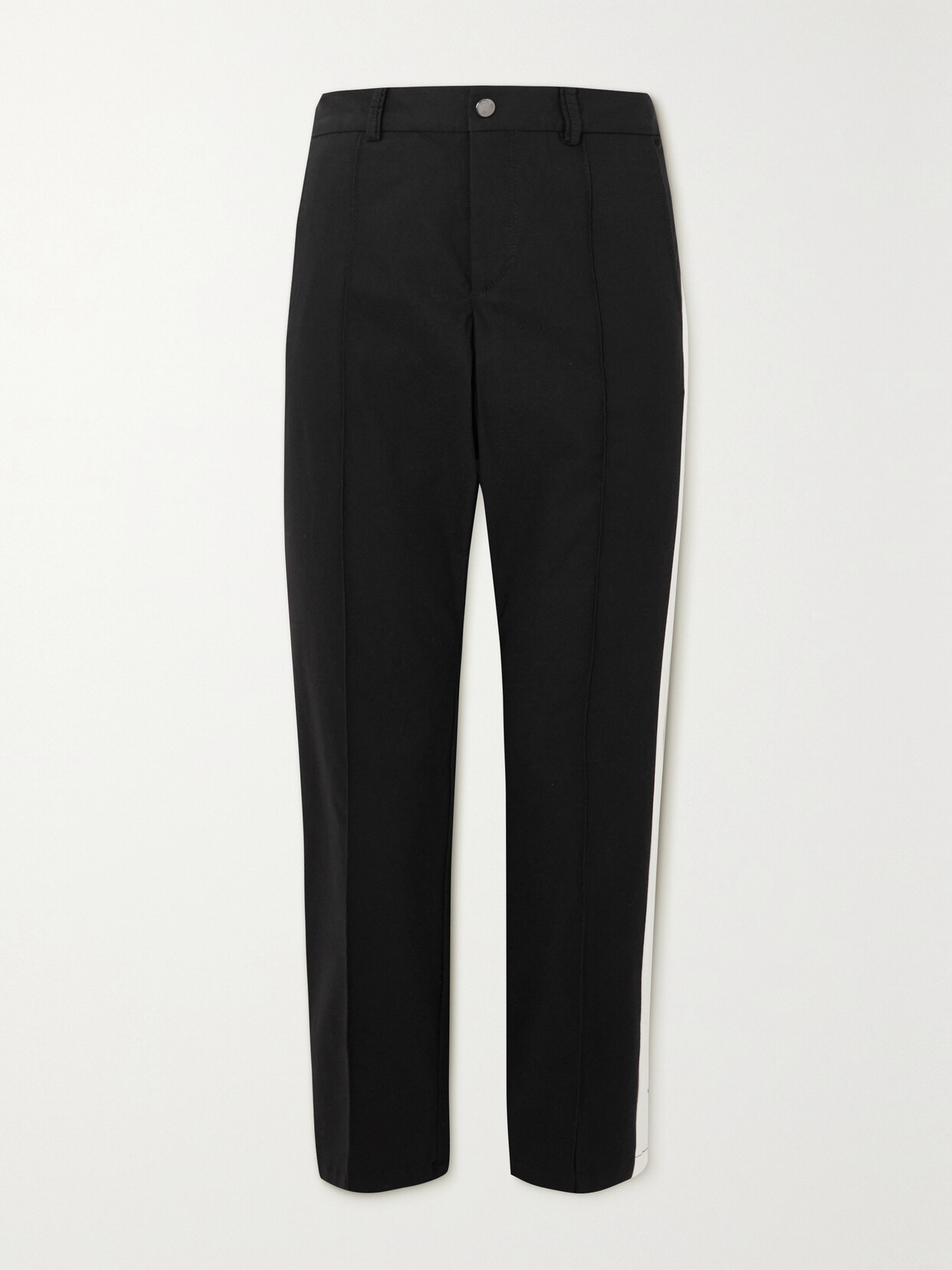 Bogner Eddie Cropped Striped Stretch Cotton-blend Twill Golf Pants In Black