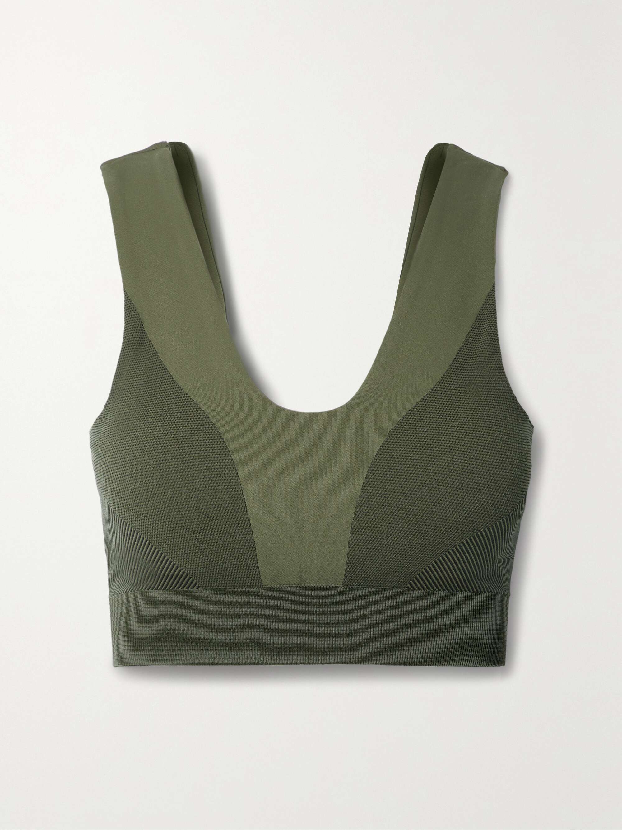 FALKE ERGONOMIC SPORT SYSTEM Core paneled stretch-jersey sports bra