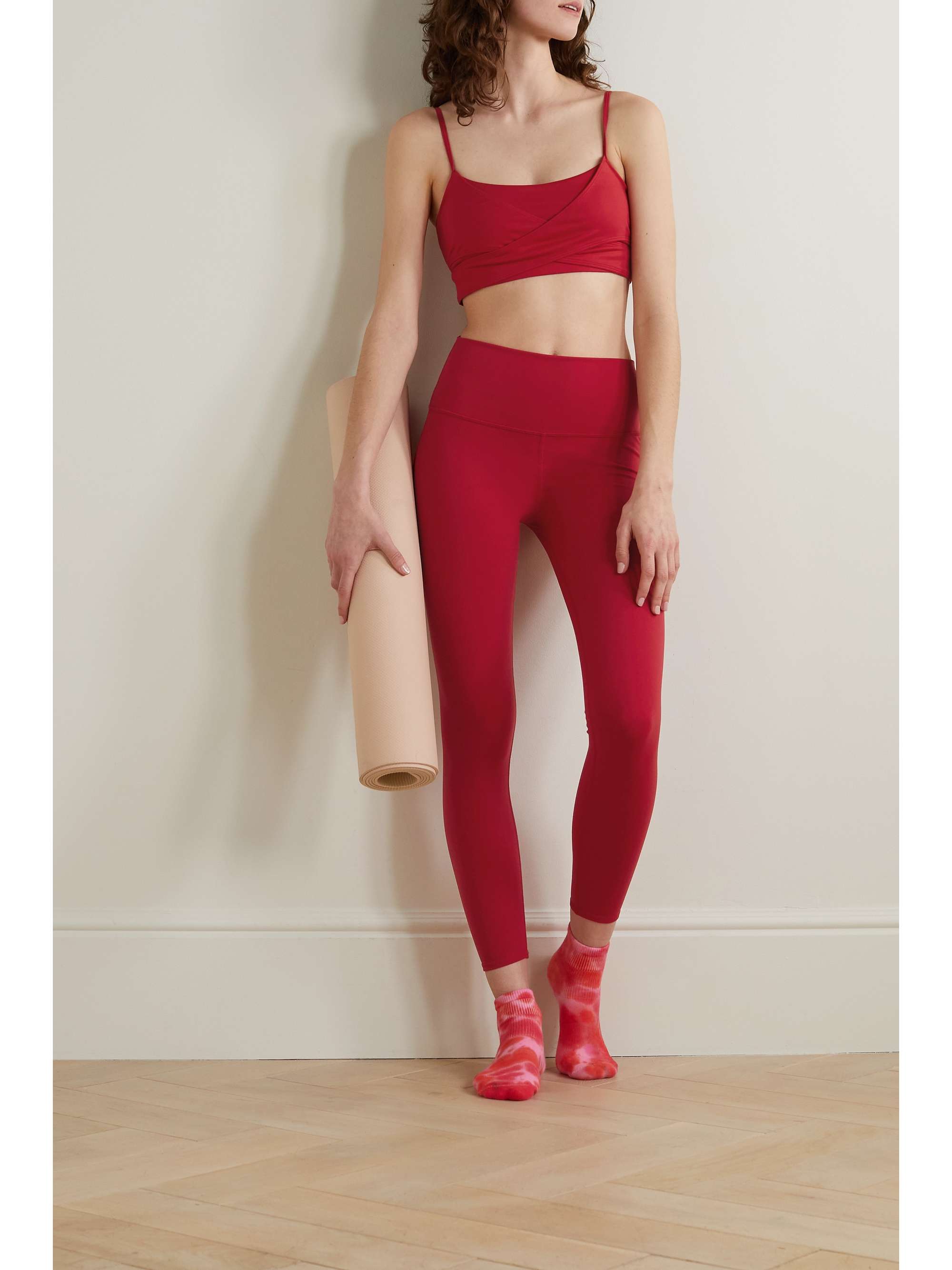 ALO YOGA Airbrush Enso wrapeffect stretch sports bra NETAPORTER