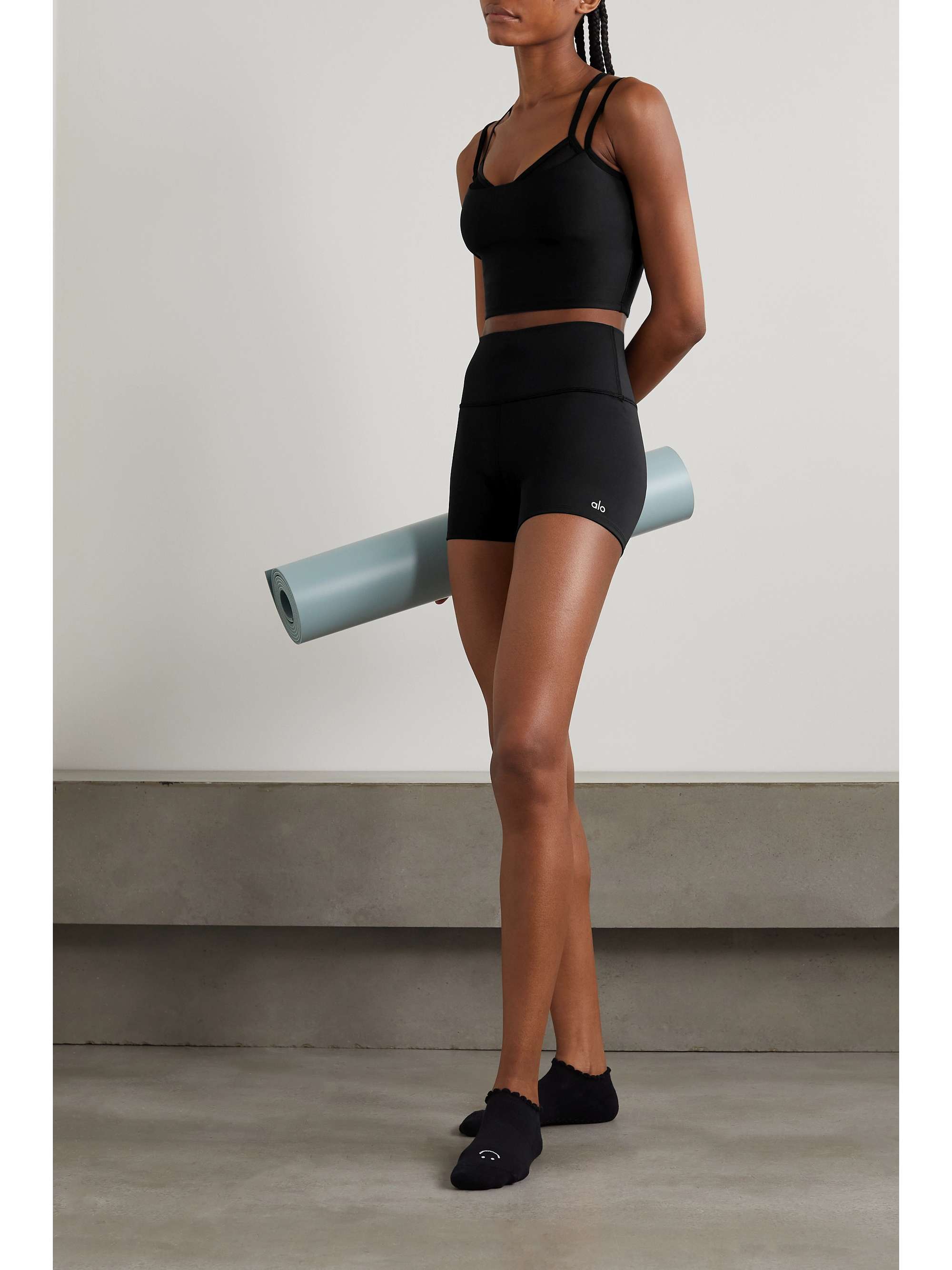 ALO YOGA Airbrush 3" stretch cycling shorts