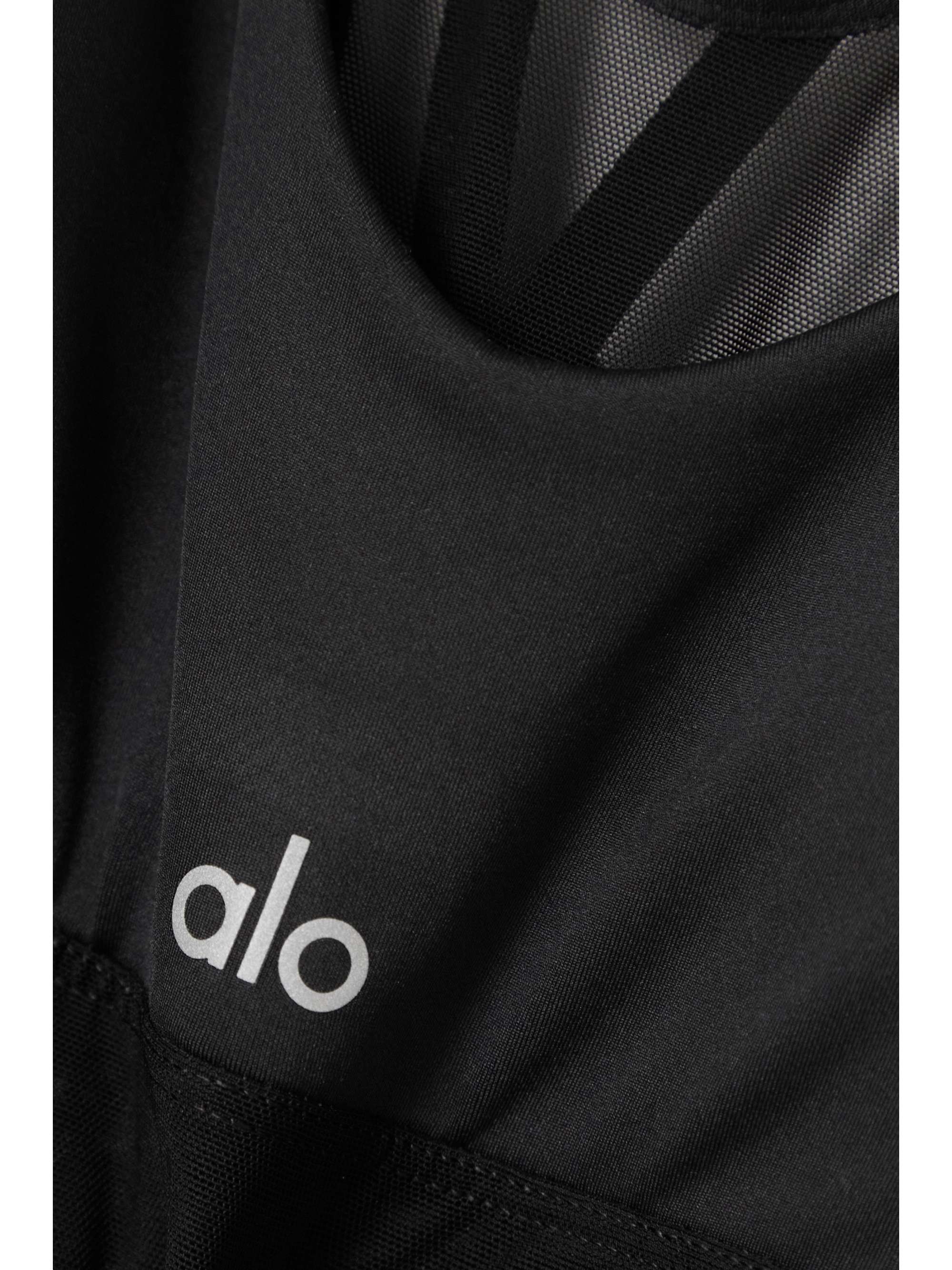 ALO YOGA Double Trouble layered Airlift stretch and mesh sports bra NETAPORTER