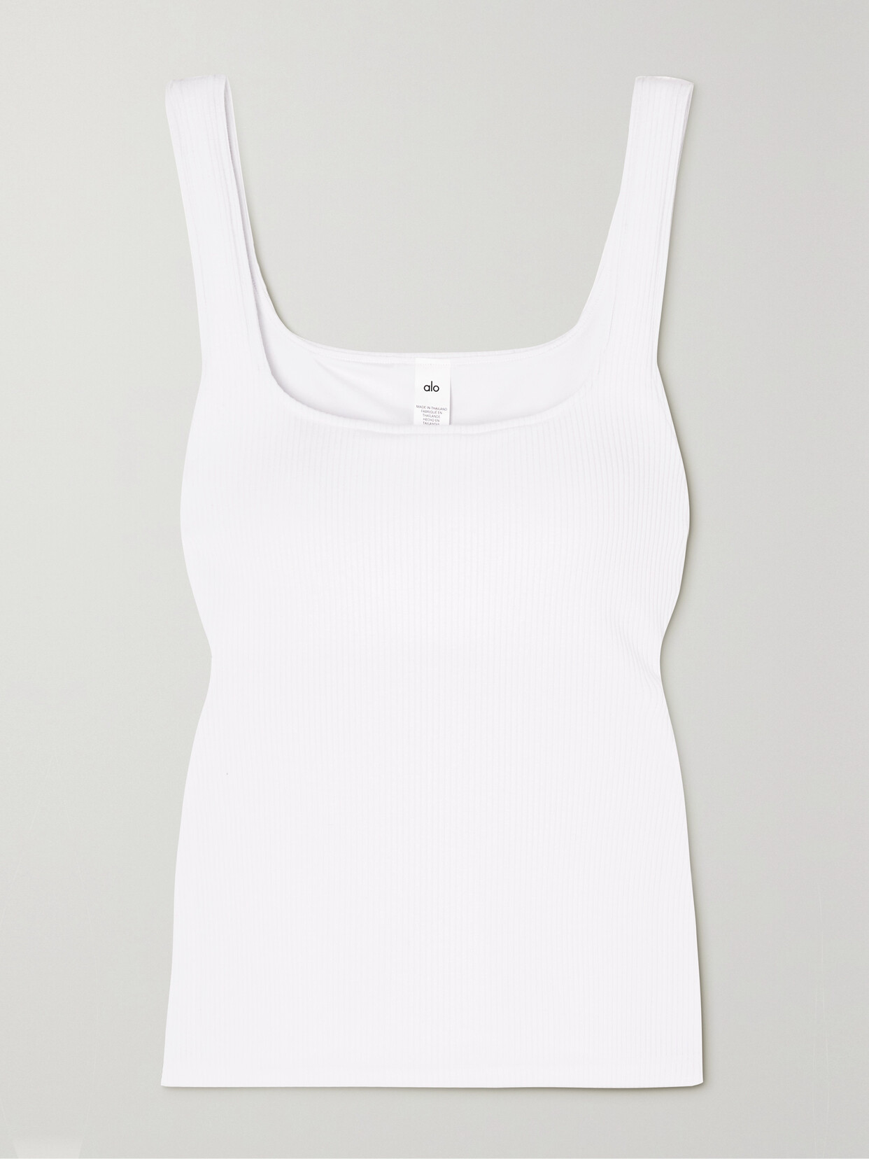 Alo Yoga - Minimalist Ribbed-knit Tank - White