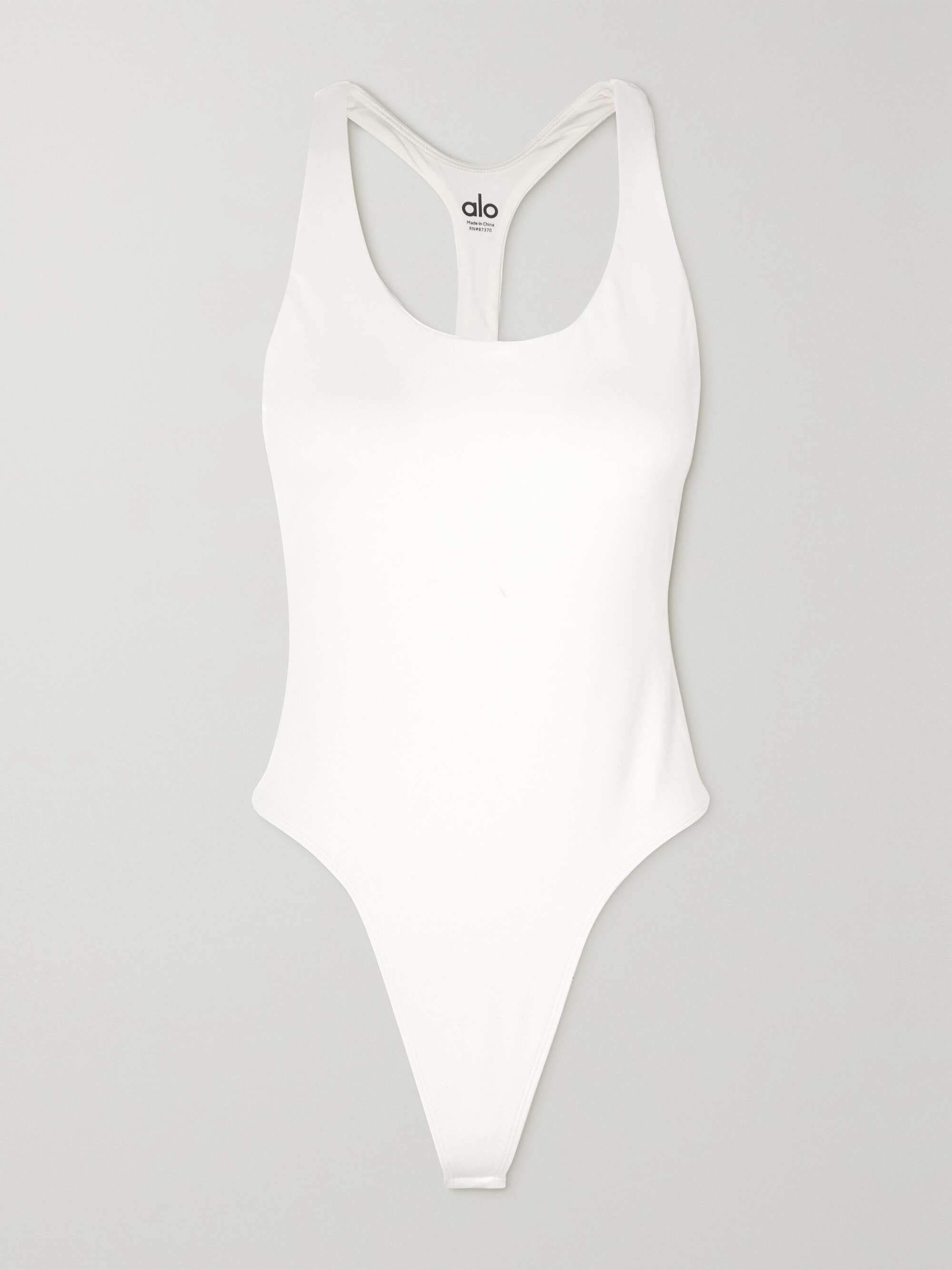 Sleek Back Bodysuit - White - White / S