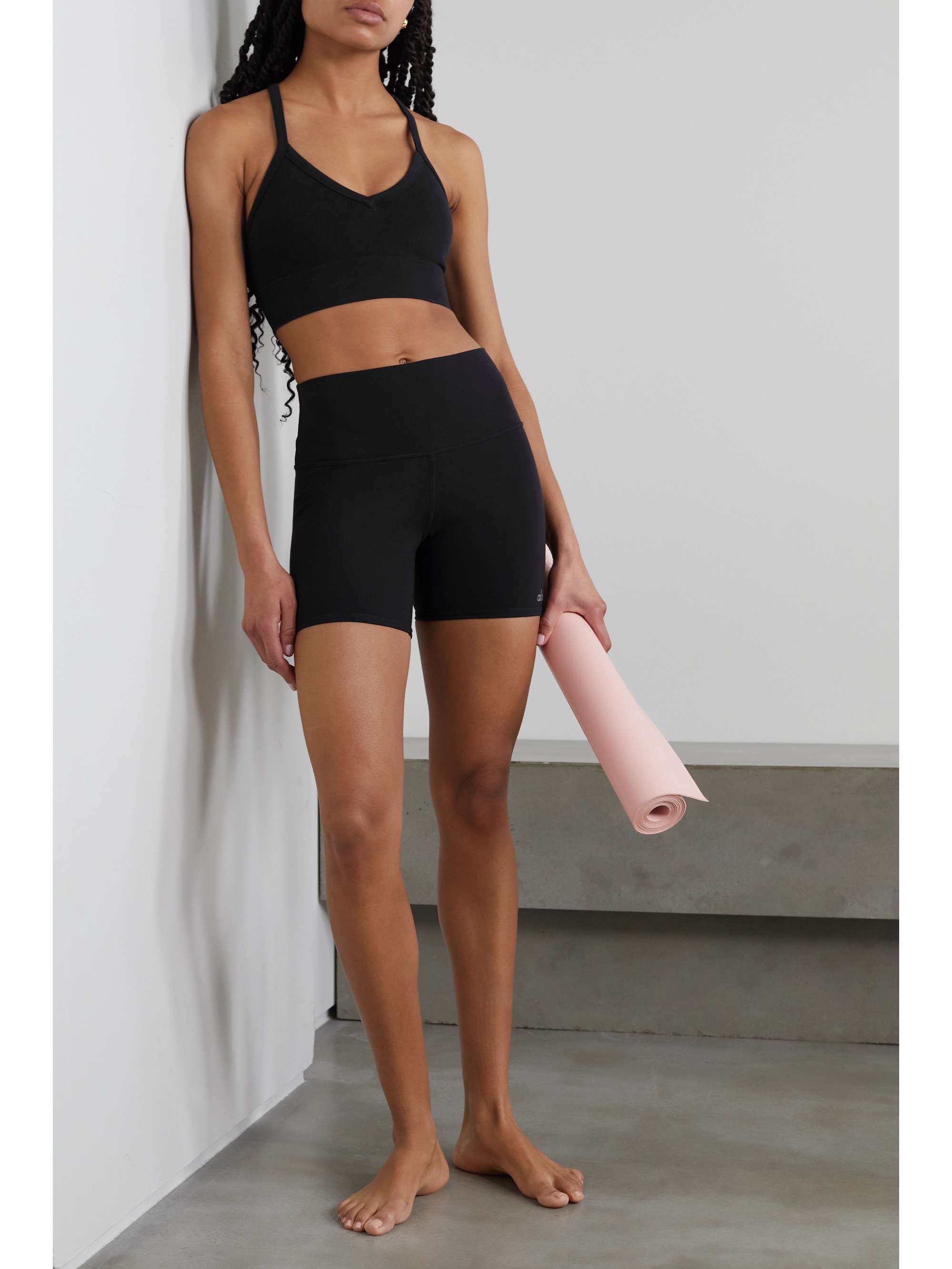 ALO YOGA Airbrush 5" stretch cycling shorts