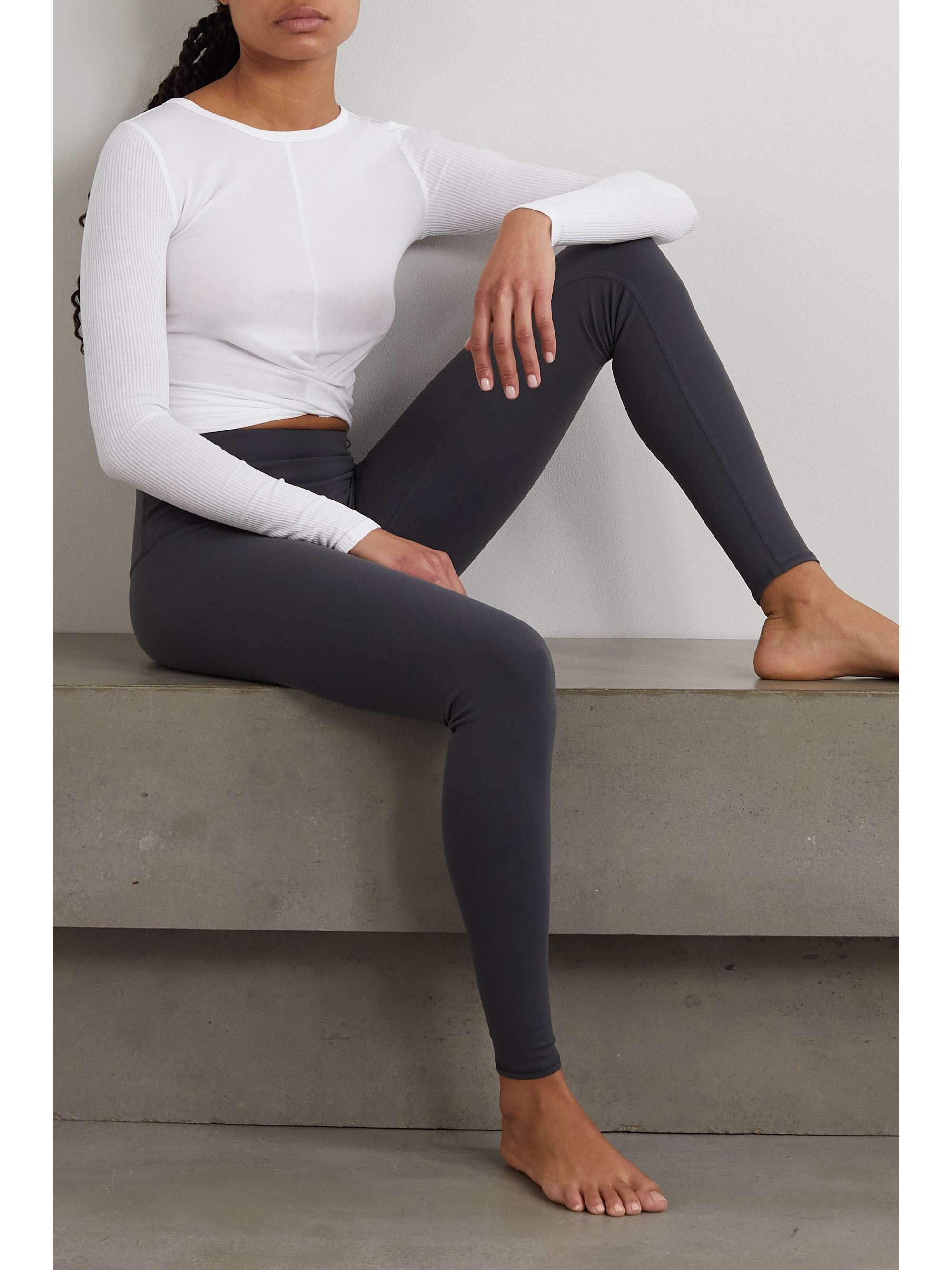 ALO YOGA Alosoft stretch-knit 7/8 leggings