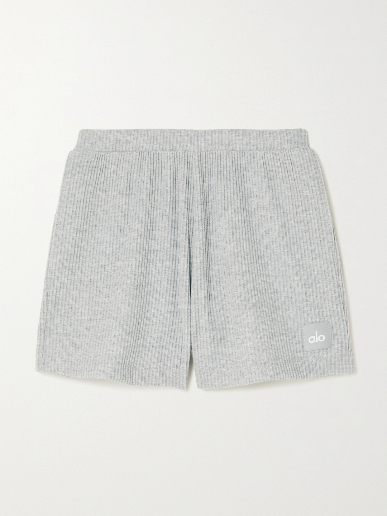 Alo Yoga - Muse Ribbed Jersey Shorts - Gray