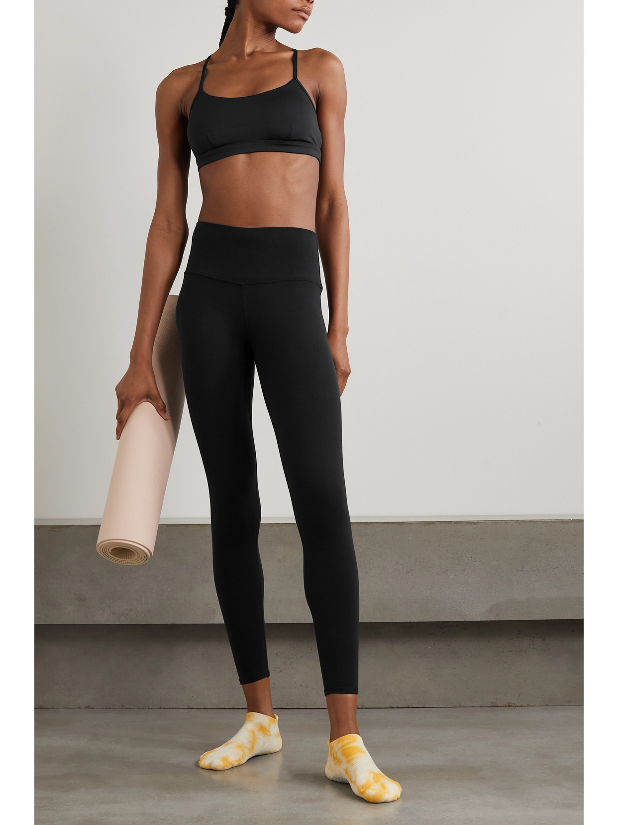 Shop Alo Yoga Airbrush 7/8 Stretch Leggings In Black