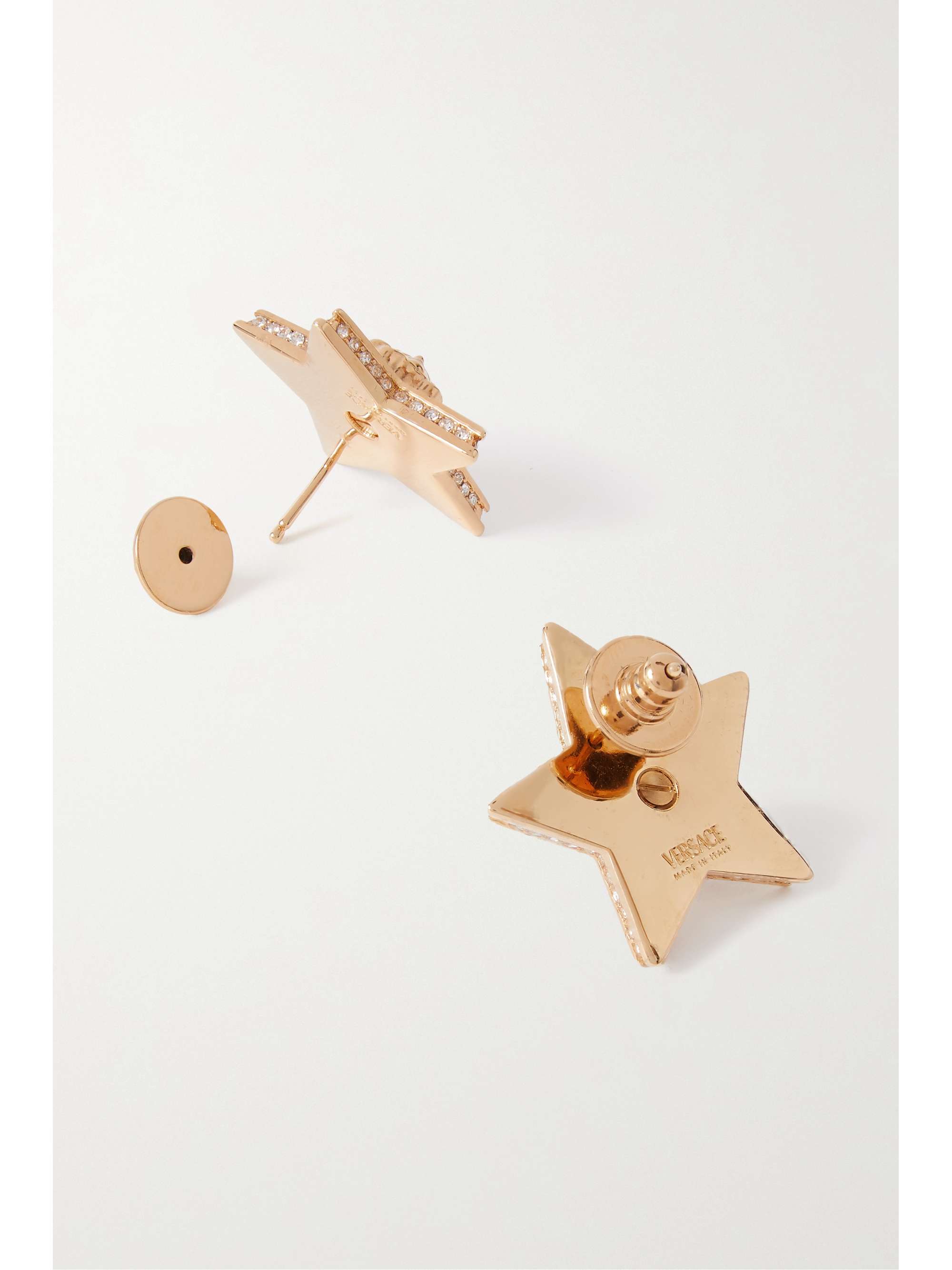 VERSACE Gold-tone crystal earrings