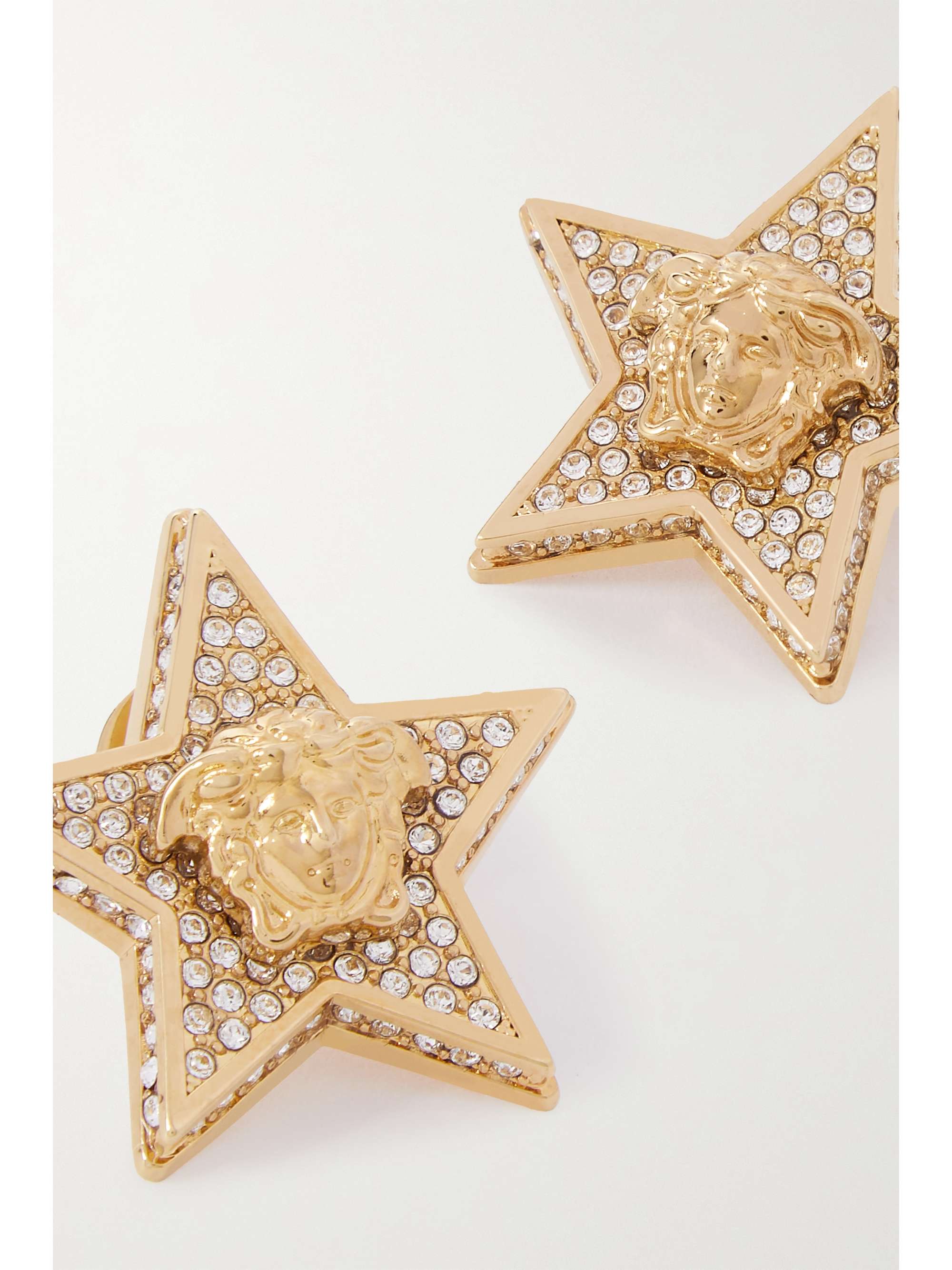 VERSACE Gold-tone crystal earrings