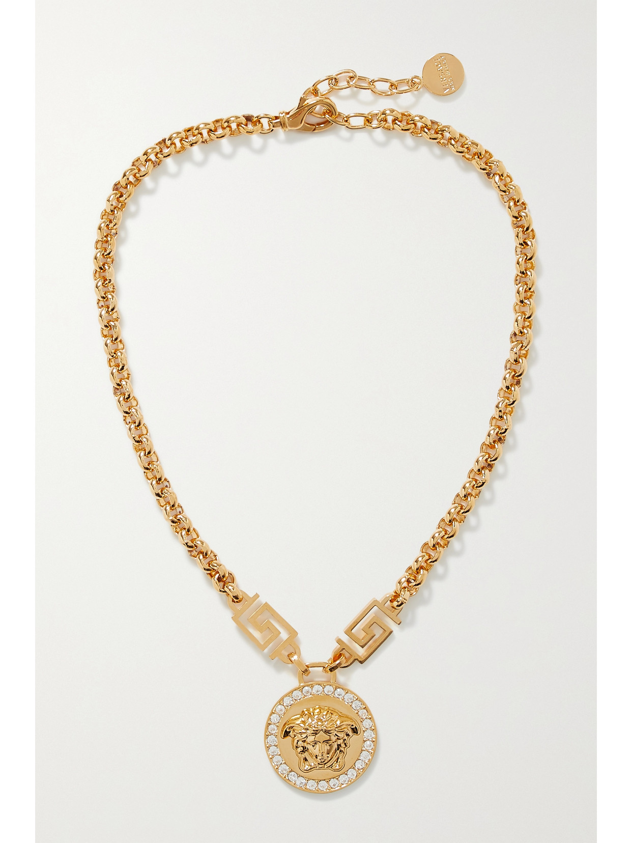 Versace - Medusa Gold-tone Swarovski Crystal Necklace - one size