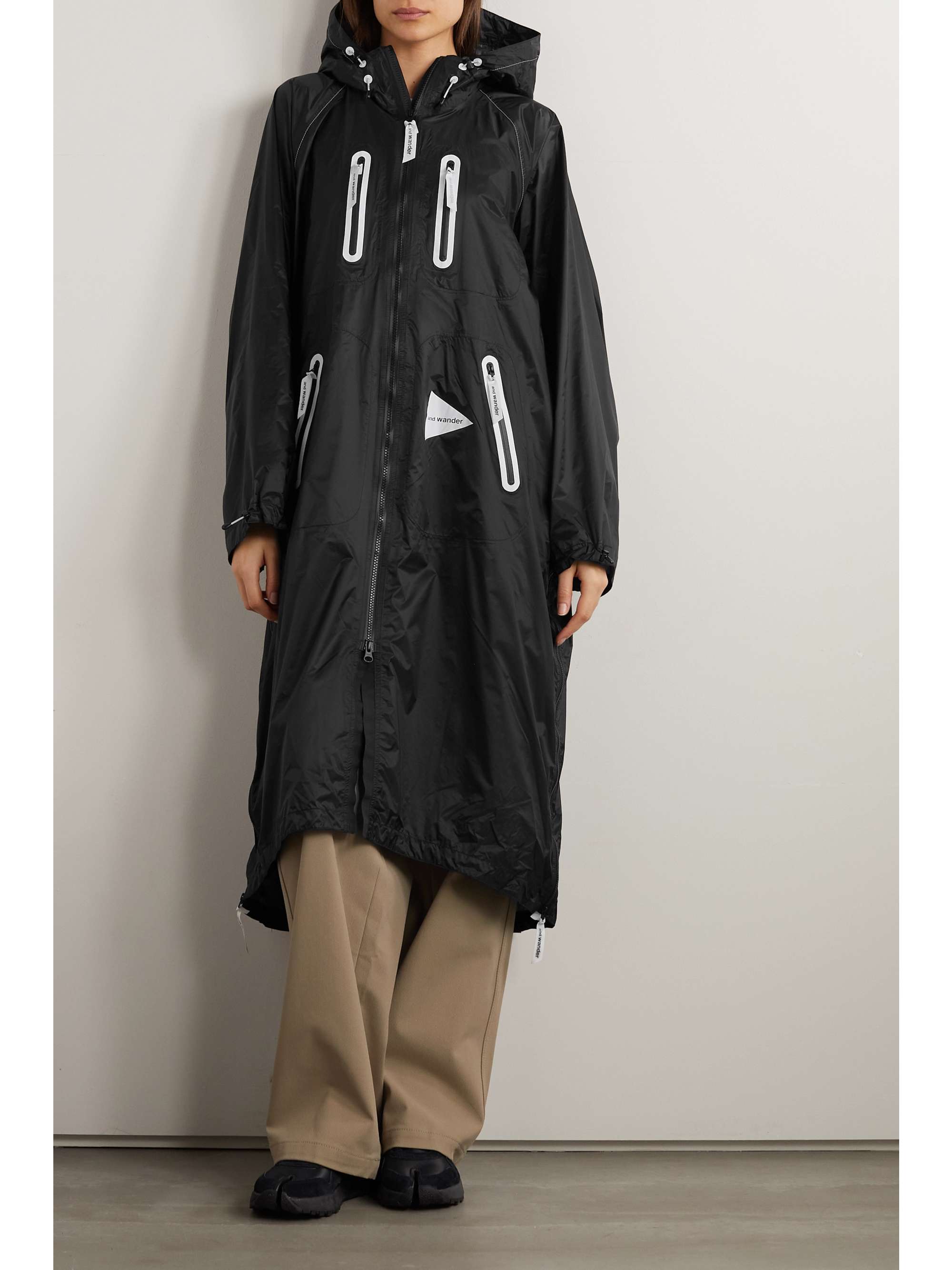 AND WANDER Fly Rain hooded Pertex® nylon jacket