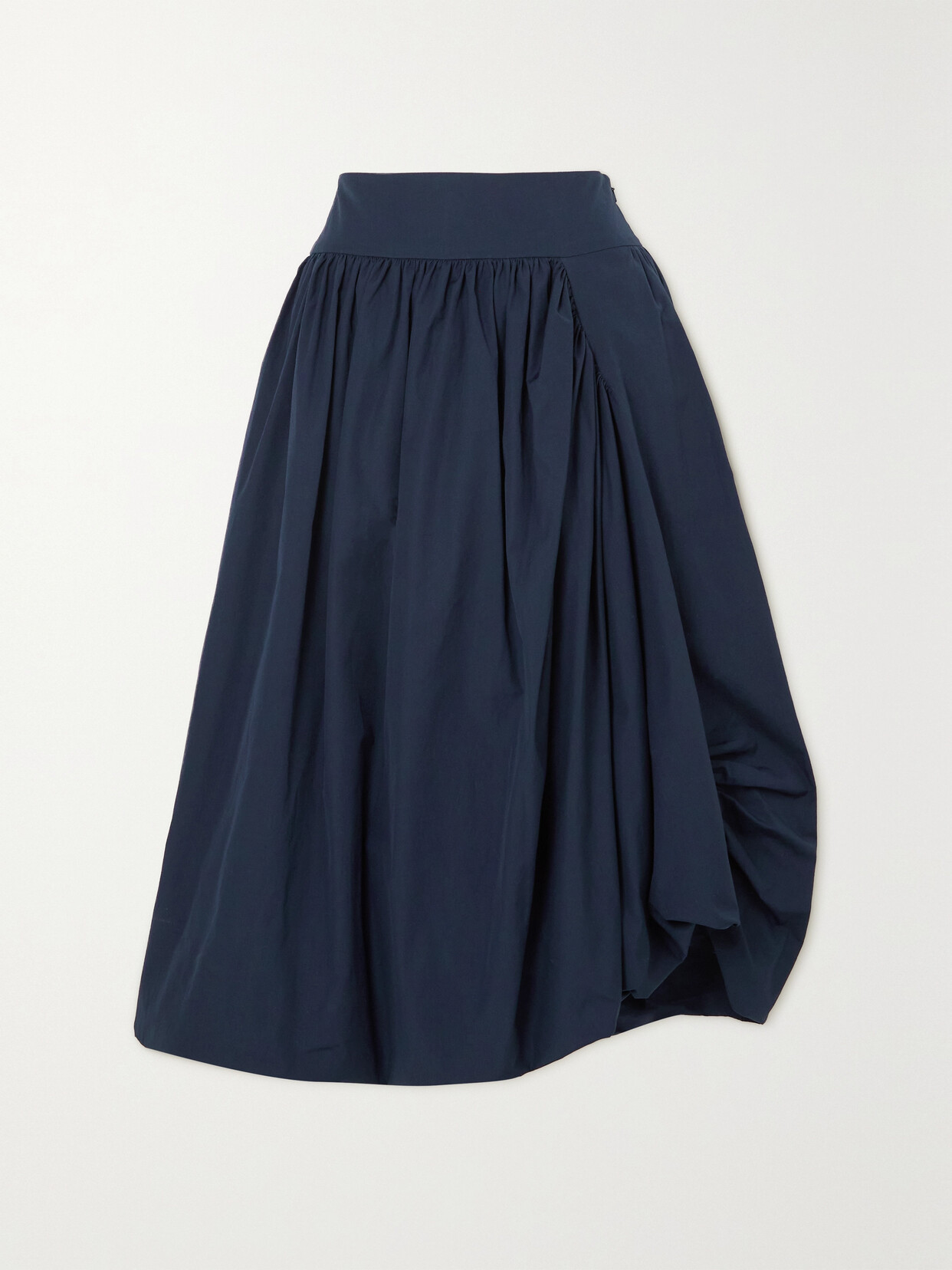 Molly Goddard Alf Oversized Ruched Draped Midi Skirt - Blue