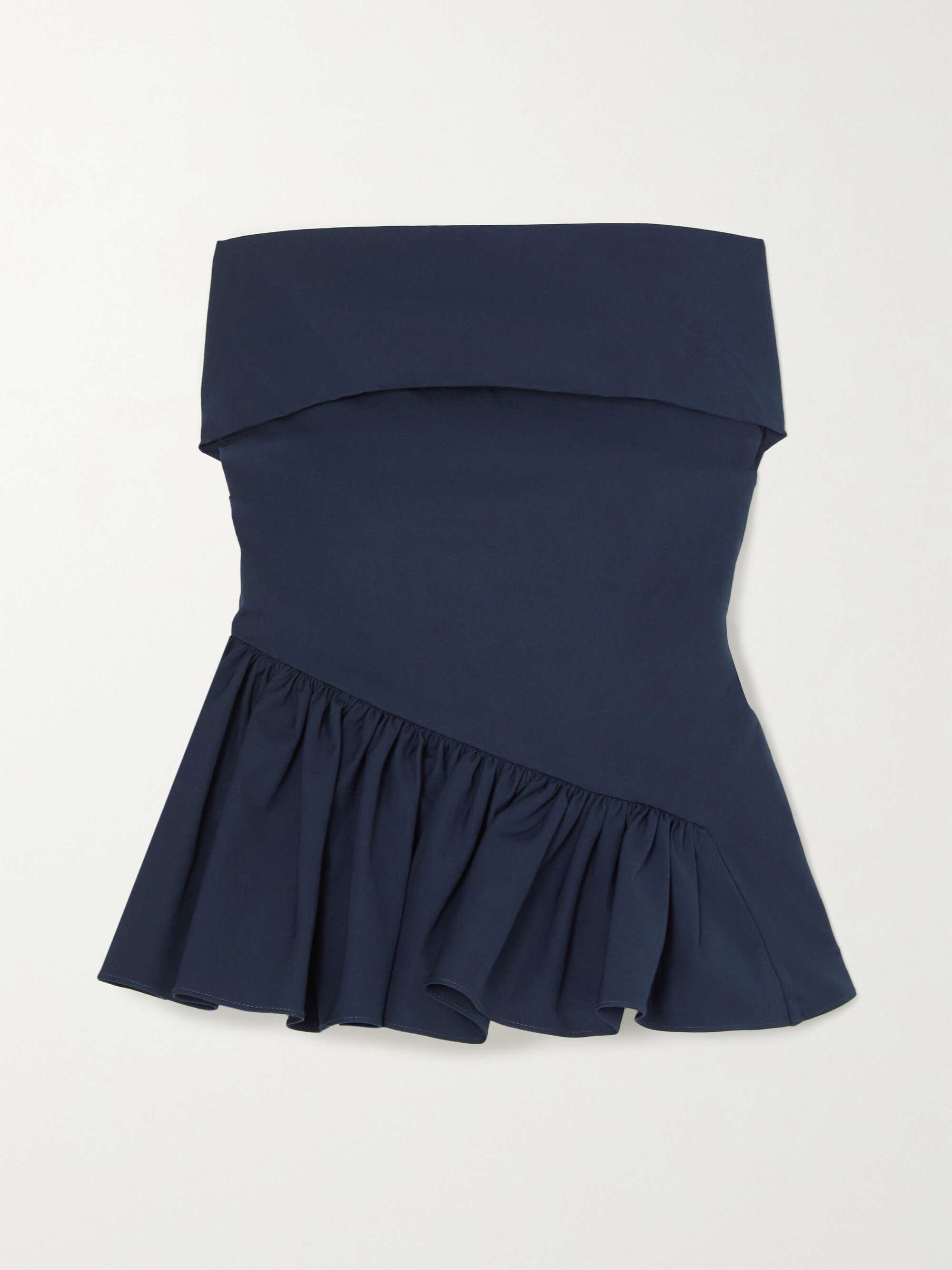 MOLLY GODDARD Andres strapless ruffled cotton-canvas top