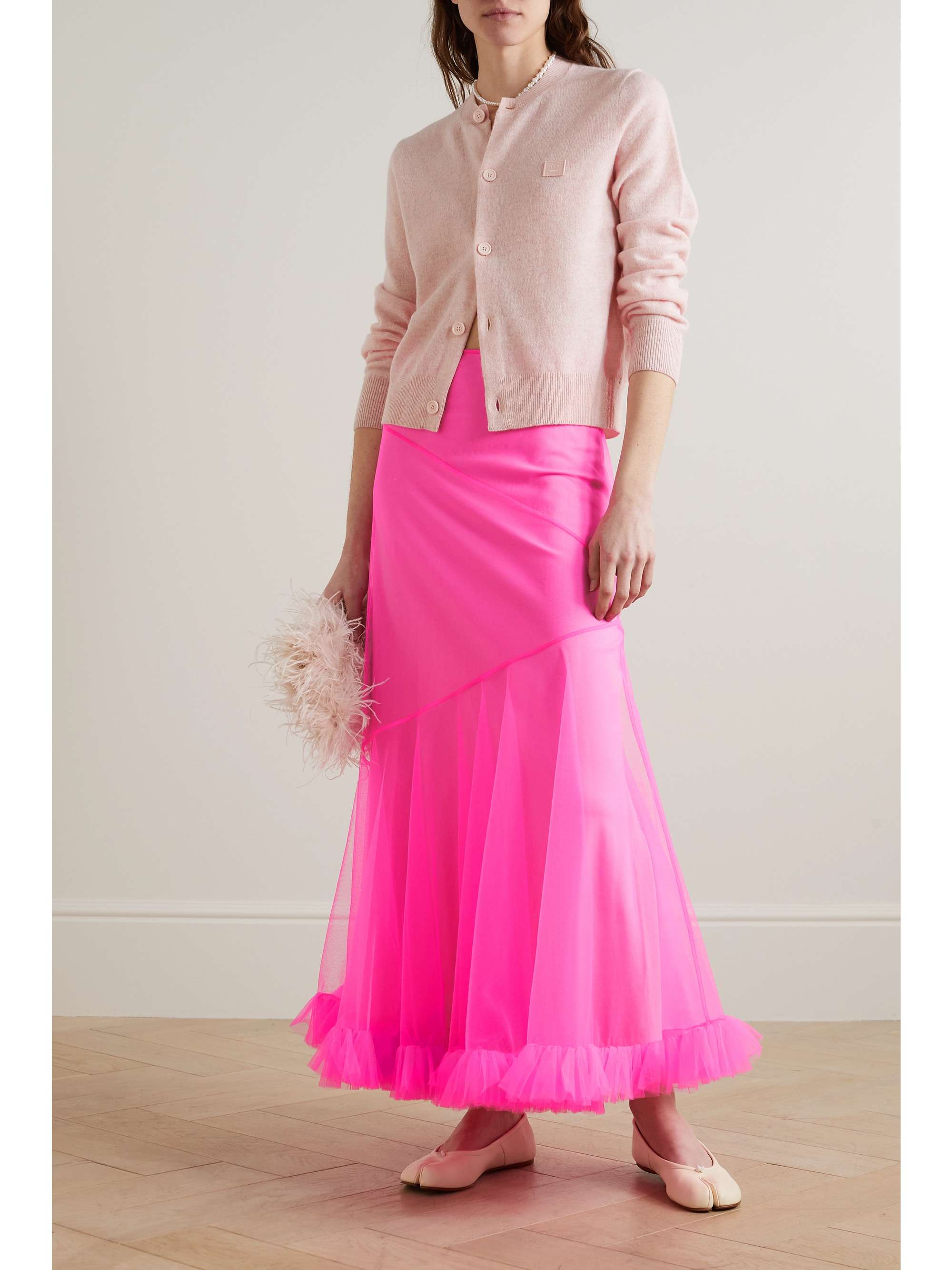 MOLLY GODDARD Helga gathered tulle maxi skirt