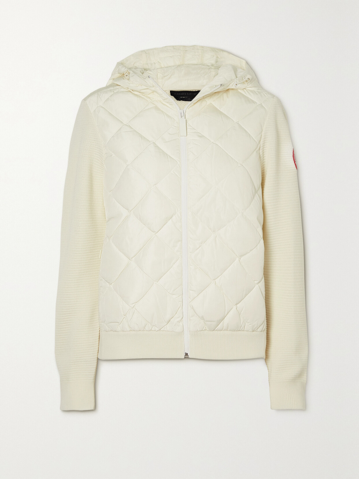 Canada Goose - Hybridge Ribbed Wool And Quilted Shell Down Jacket - White