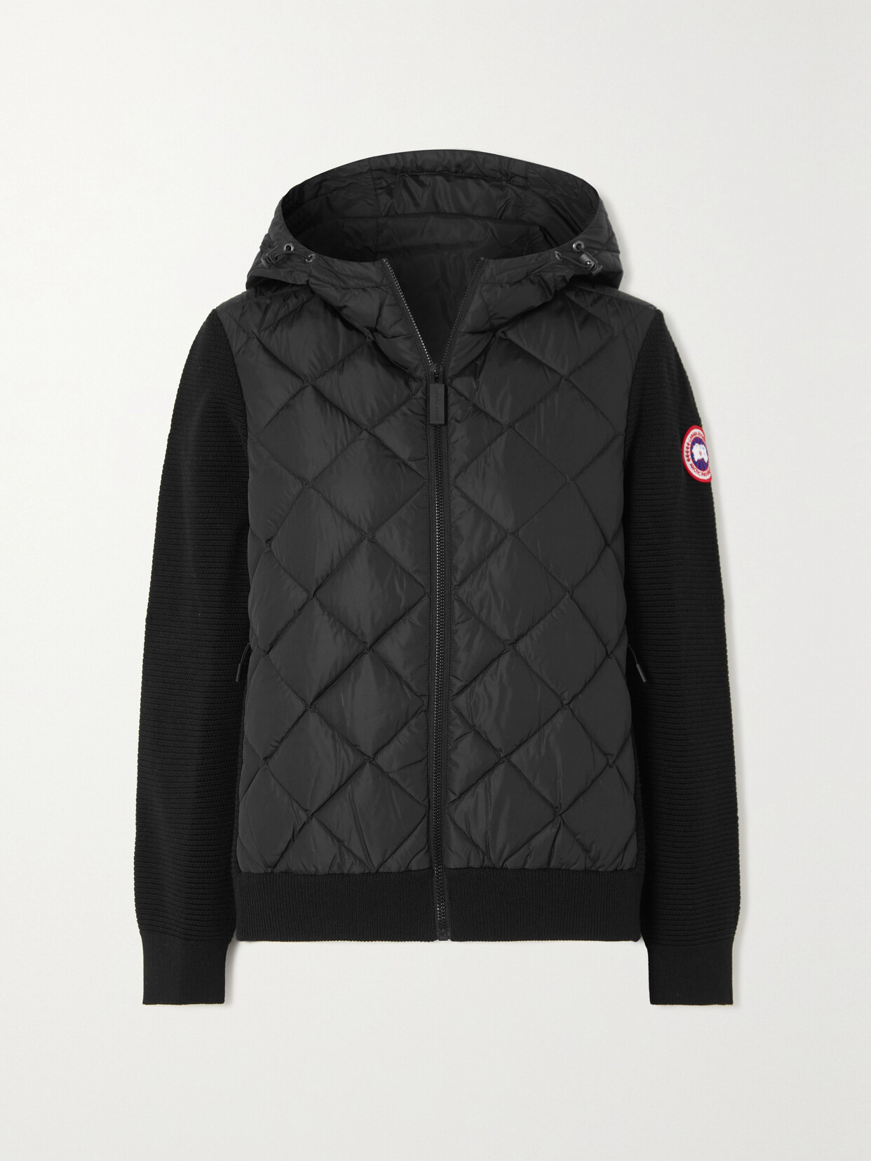 Canada Goose - Hybridge Ribbed-wool And Quilted Shell Down Jacket - Black