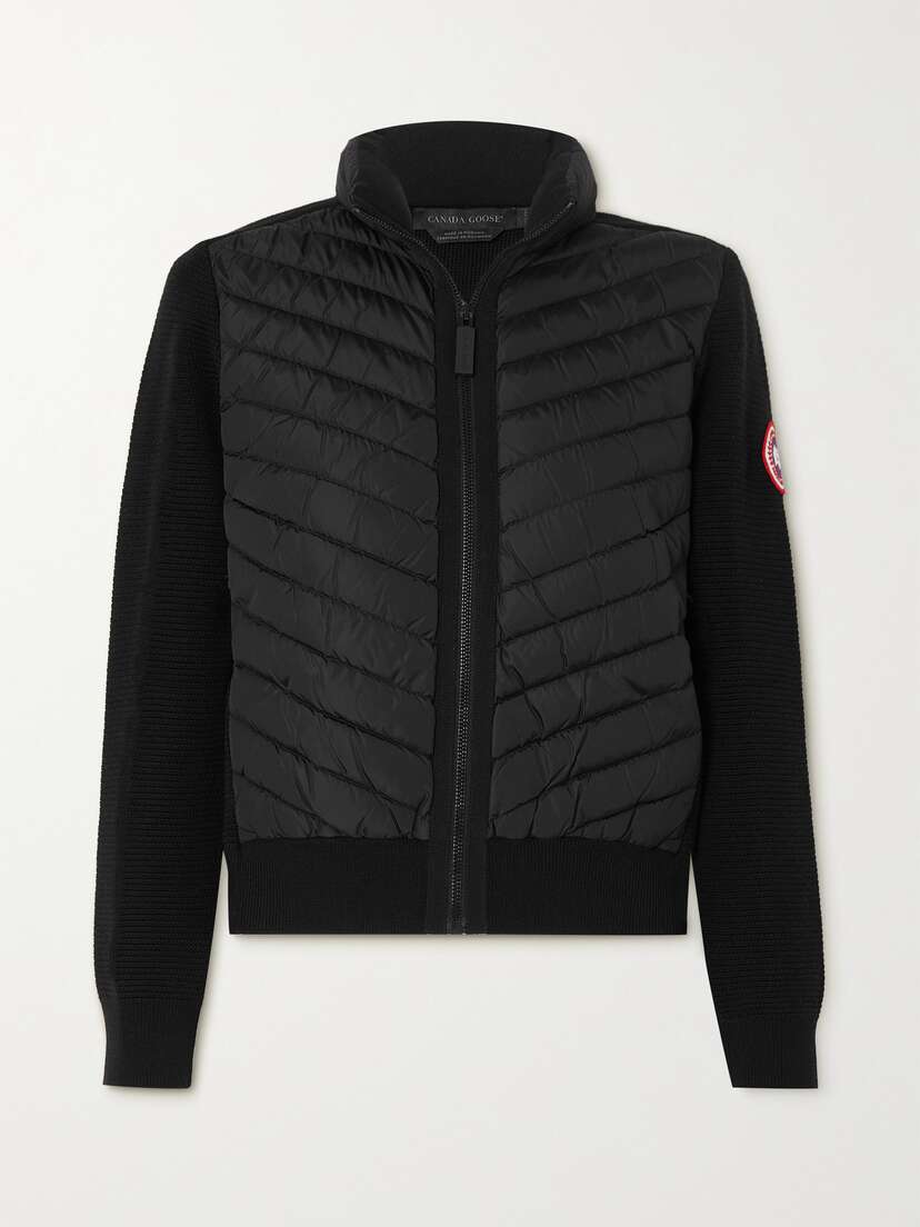 Canada Goose Hybridge Paneled Wool And Quilted Shell Down Jacket - x large