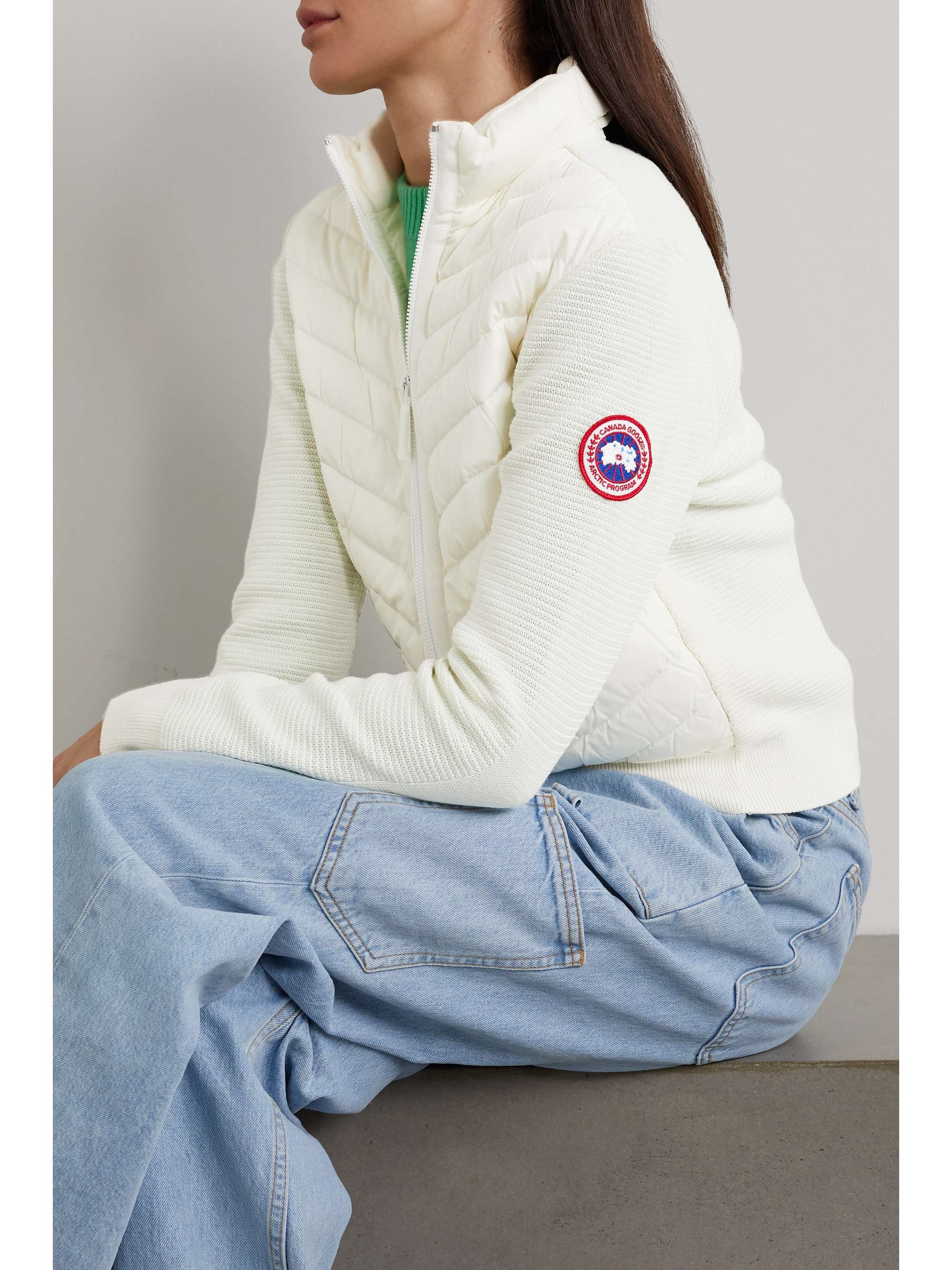 CANADA GOOSE Hybridge paneled wool and quilted shell down jacket