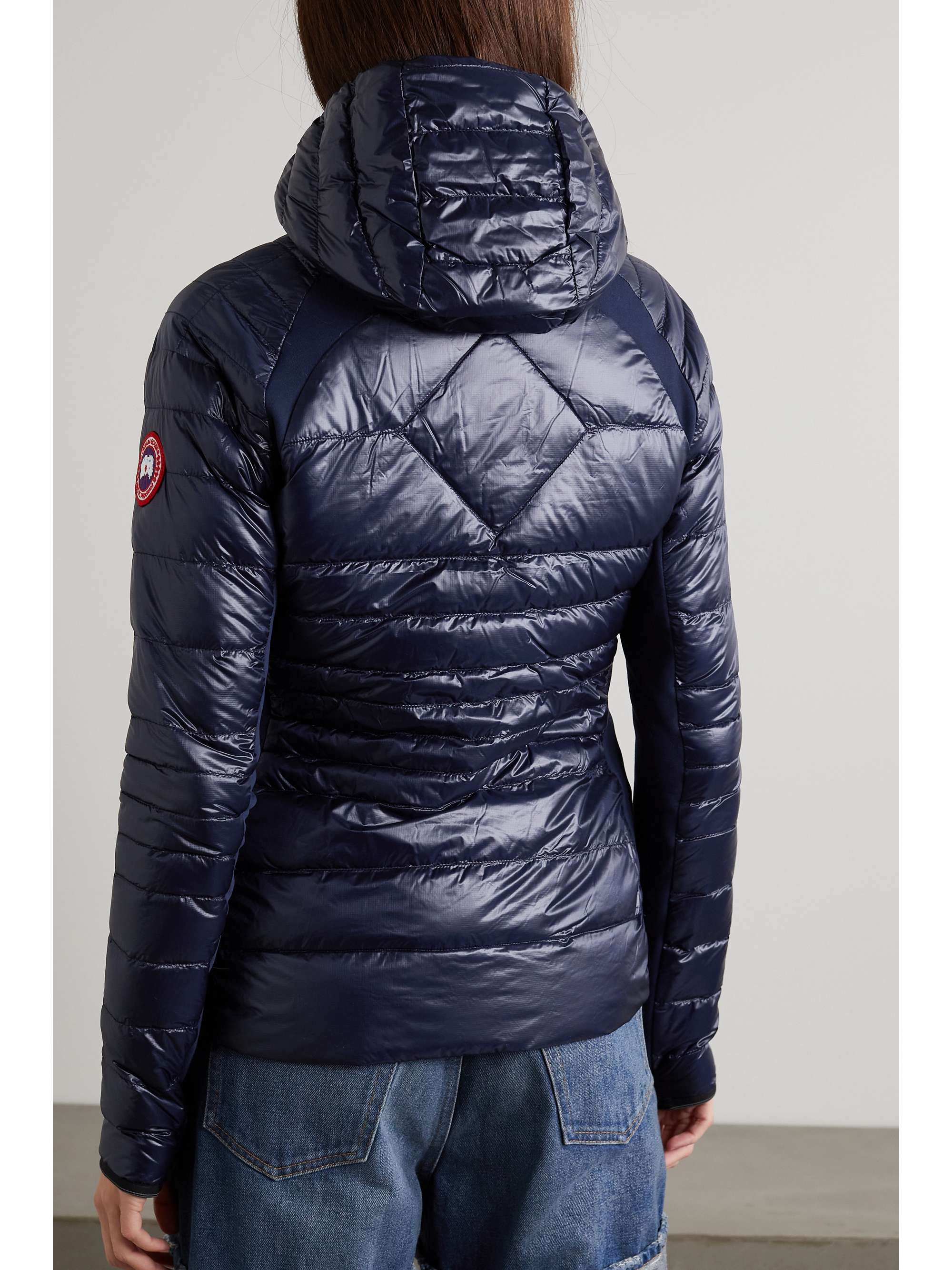 CANADA GOOSE Hybridge Lite hooded stretch jersey-trimmed quilted shell down jacket
