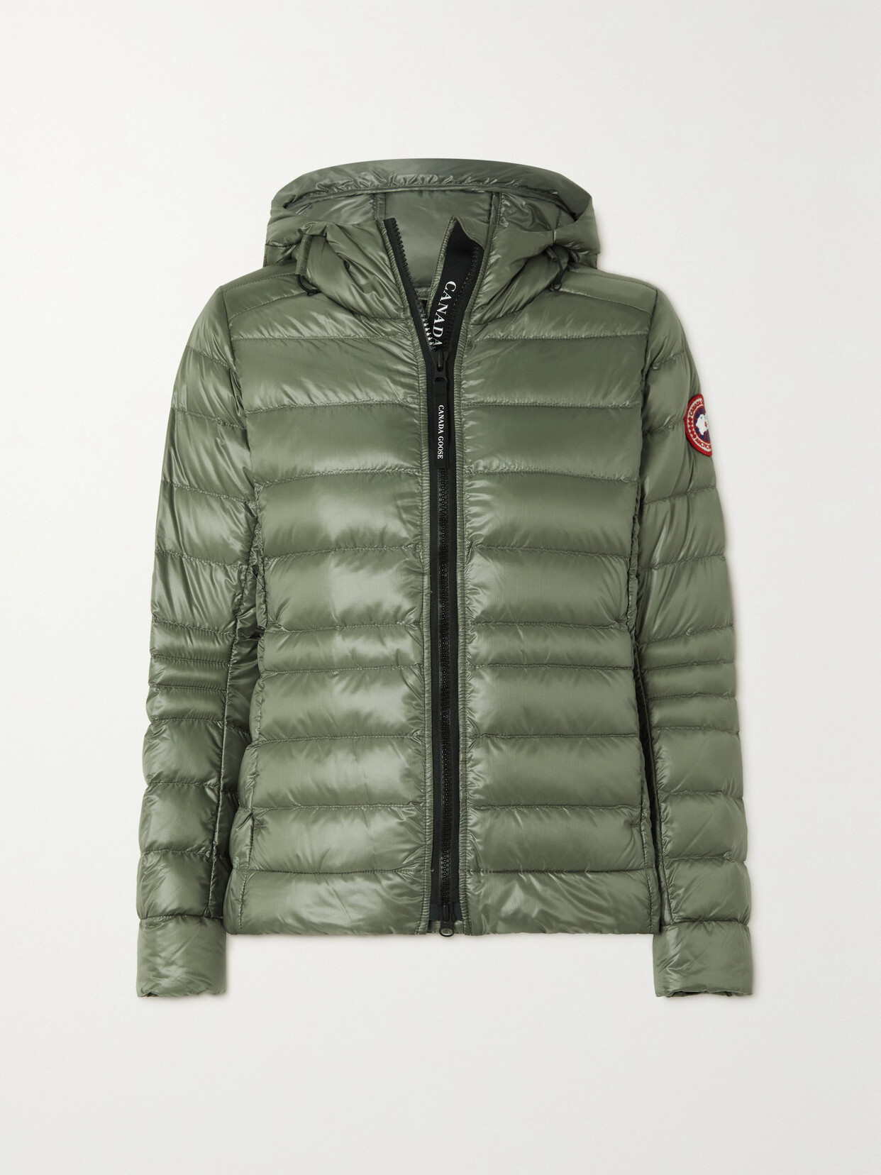 Shop Canada Goose Cypress Hooded Quilted Recycled-ripstop Down Jacket In Green