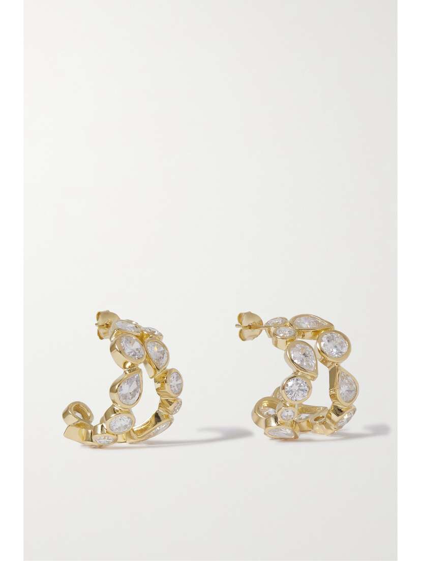 Completedworks + Net Sustain Recycled Gold Vermeil Cubic Zirconia Hoop Earrings