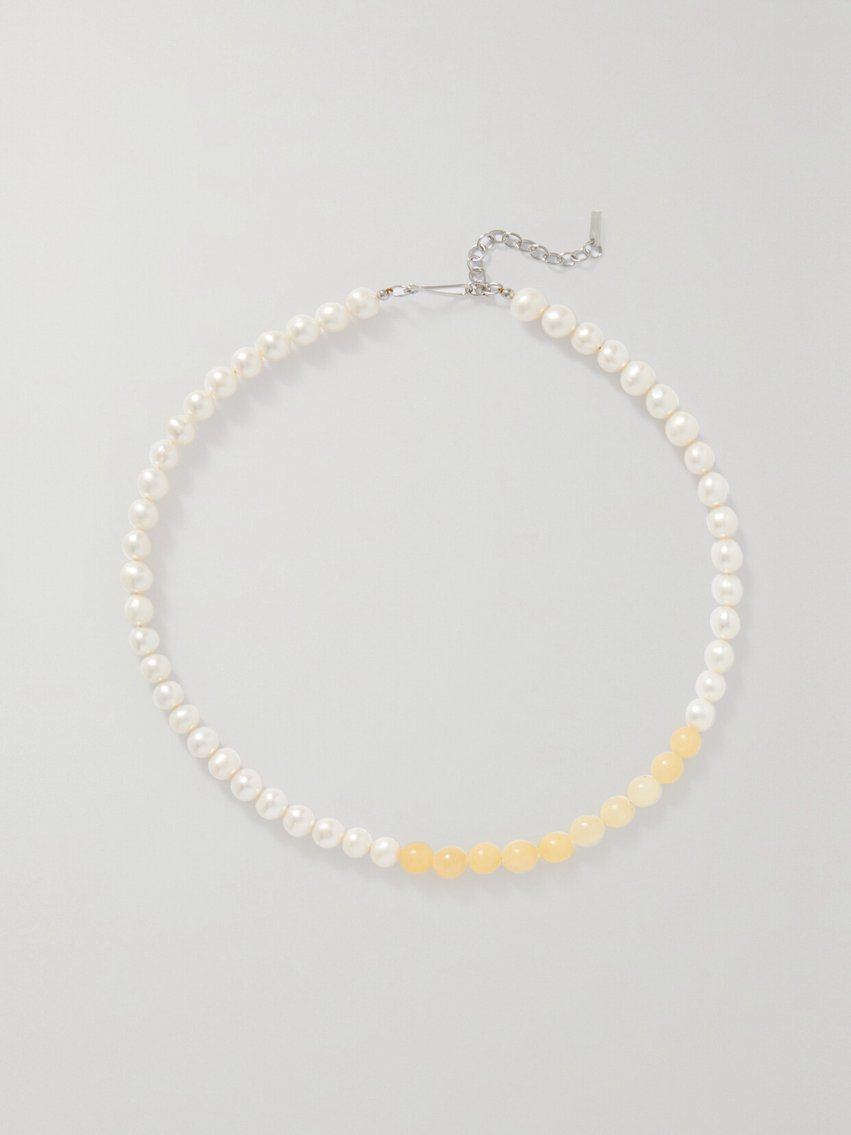 Completedworks - Recycled-silver, Pearl And Jade Necklace - Yellow