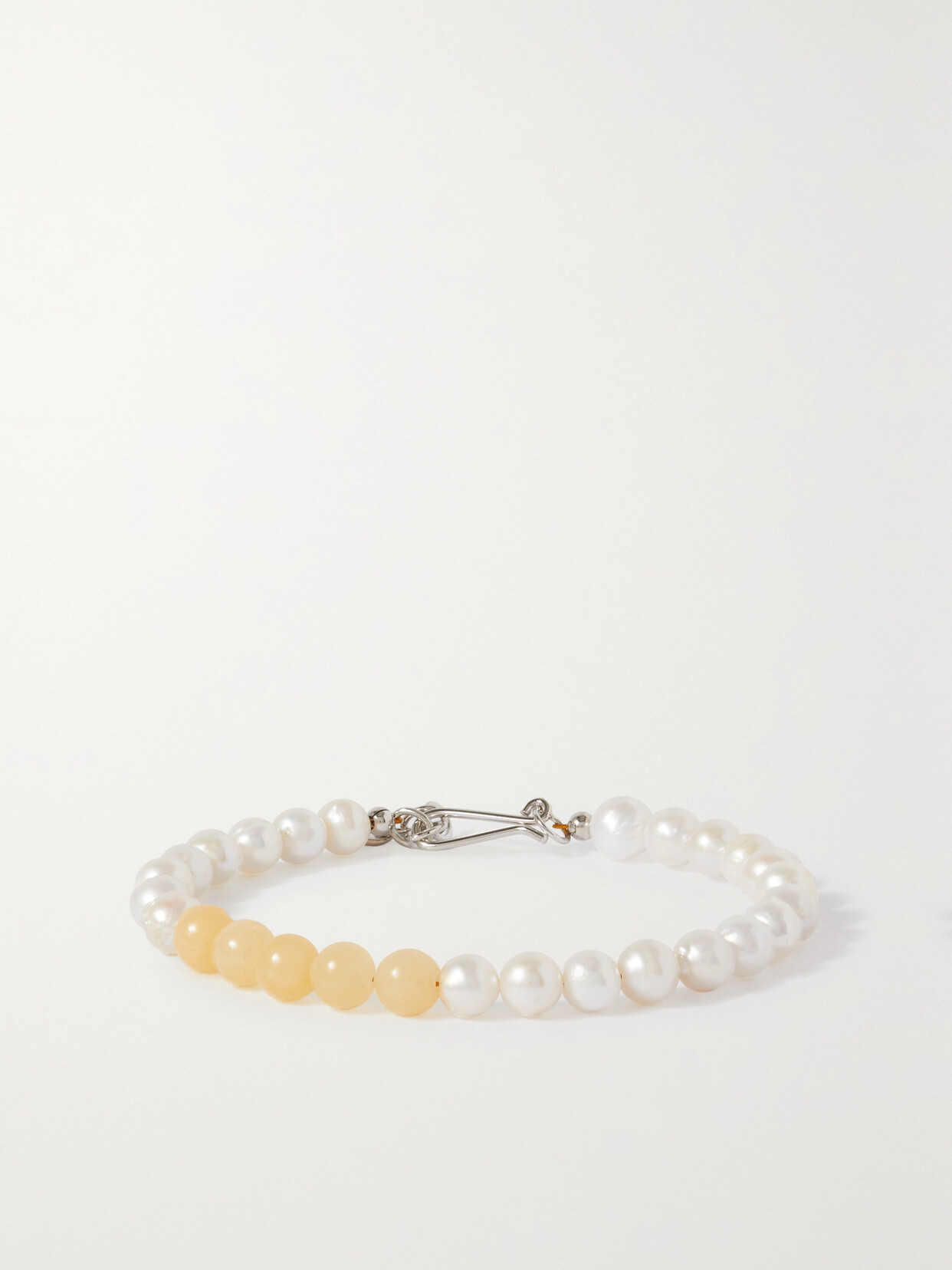 Completedworks - Recycled Silver, Pearl And Jade Bracelet - Yellow