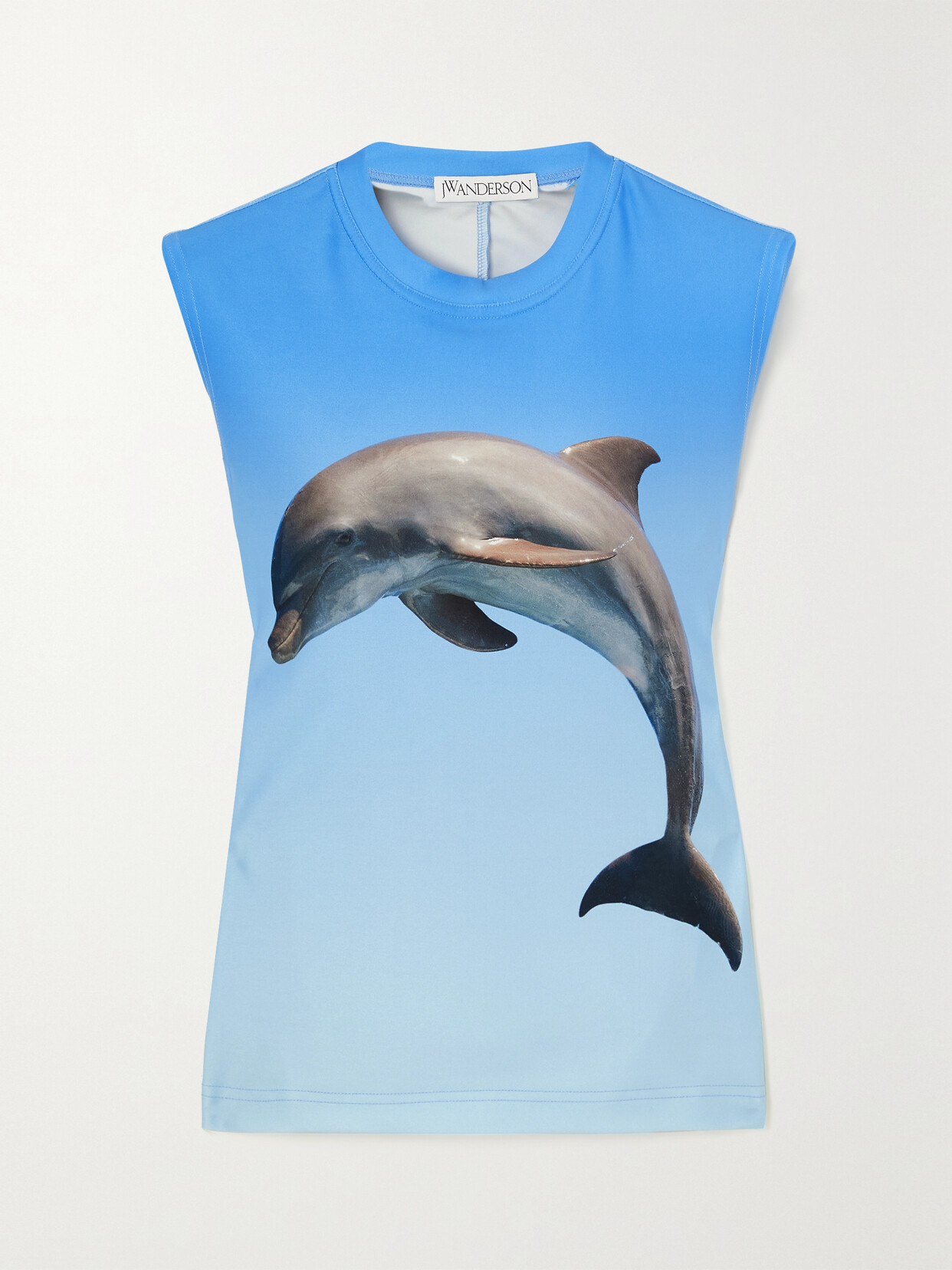 JW Anderson - Printed Stretch-jersey Tank - Blue