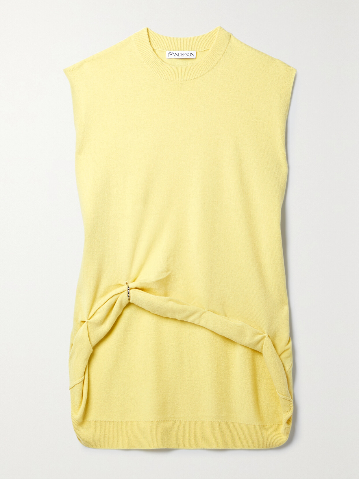 JW Anderson - Draped Embellished Merino Wool Tank - Yellow