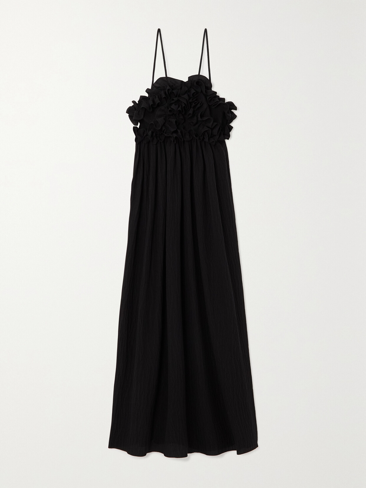 Petar Petrov - Adael Ruffled Silk-crepon Midi Dress - Black